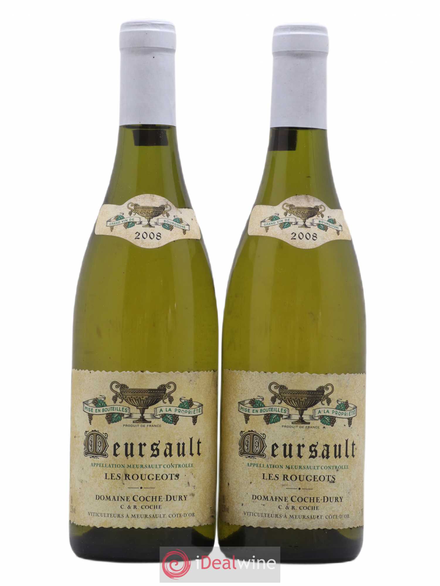 Meursault Les Rougeots Coche Dury (Domaine) 2008 - Lot de 2 bouteilles - 0