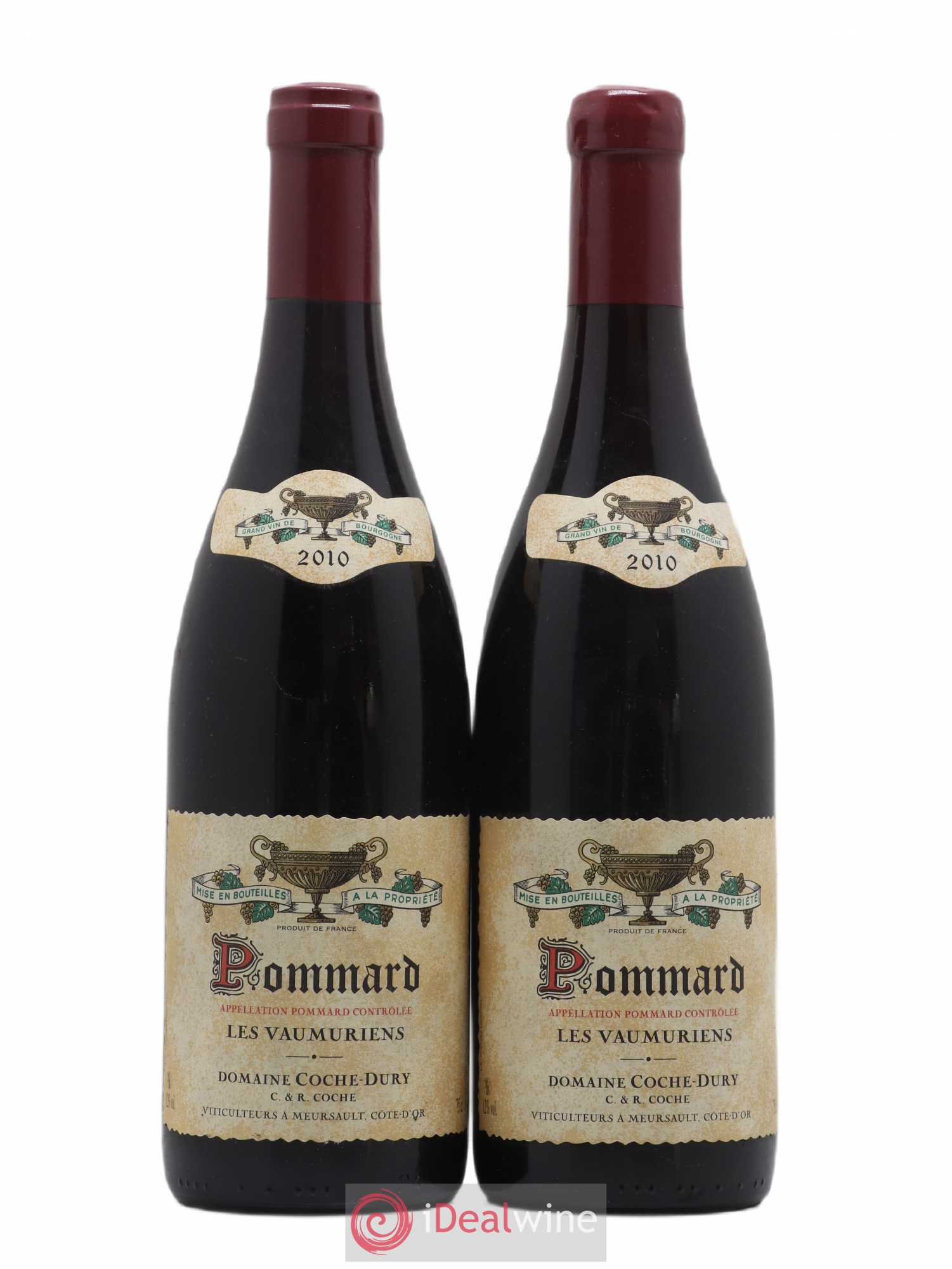 Pommard les Vaumuriens Coche Dury (Domaine) 2010 - Lot de 2 bouteilles - 0