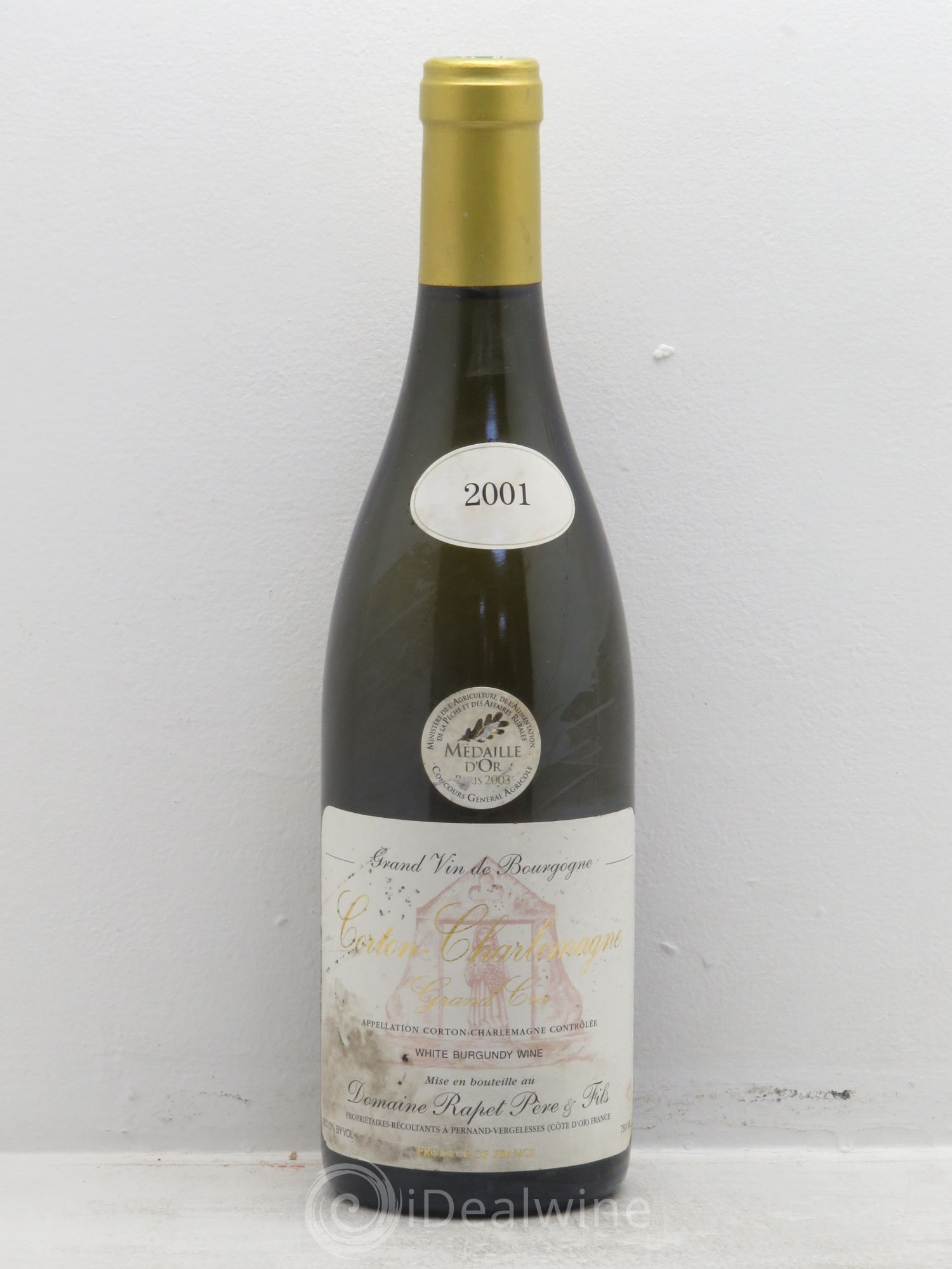 Corton-Charlemagne Grand Cru Rapet Père & Fils 2001 - Lot de 1 bouteille - 0