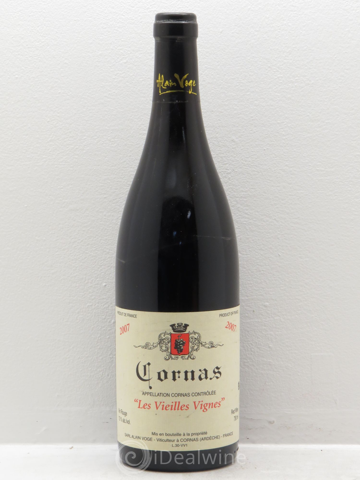 Cornas Les Vieilles Vignes Alain Voge (Domaine) 2007 - Lot de 1 bouteille - 0
