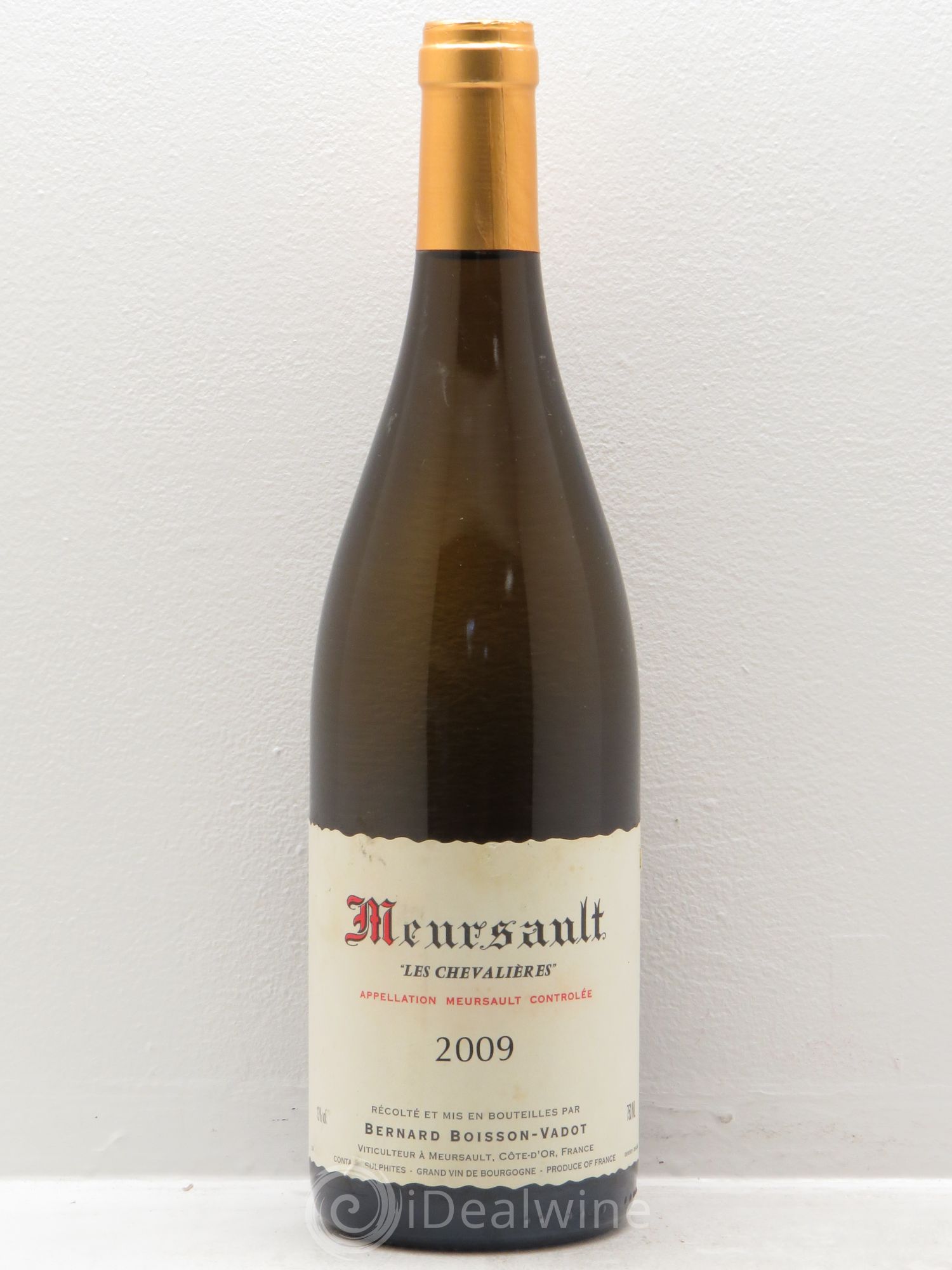 Meursault Les chevalières Boisson Vadot 2009 - Lot de 1 bouteille - 0
