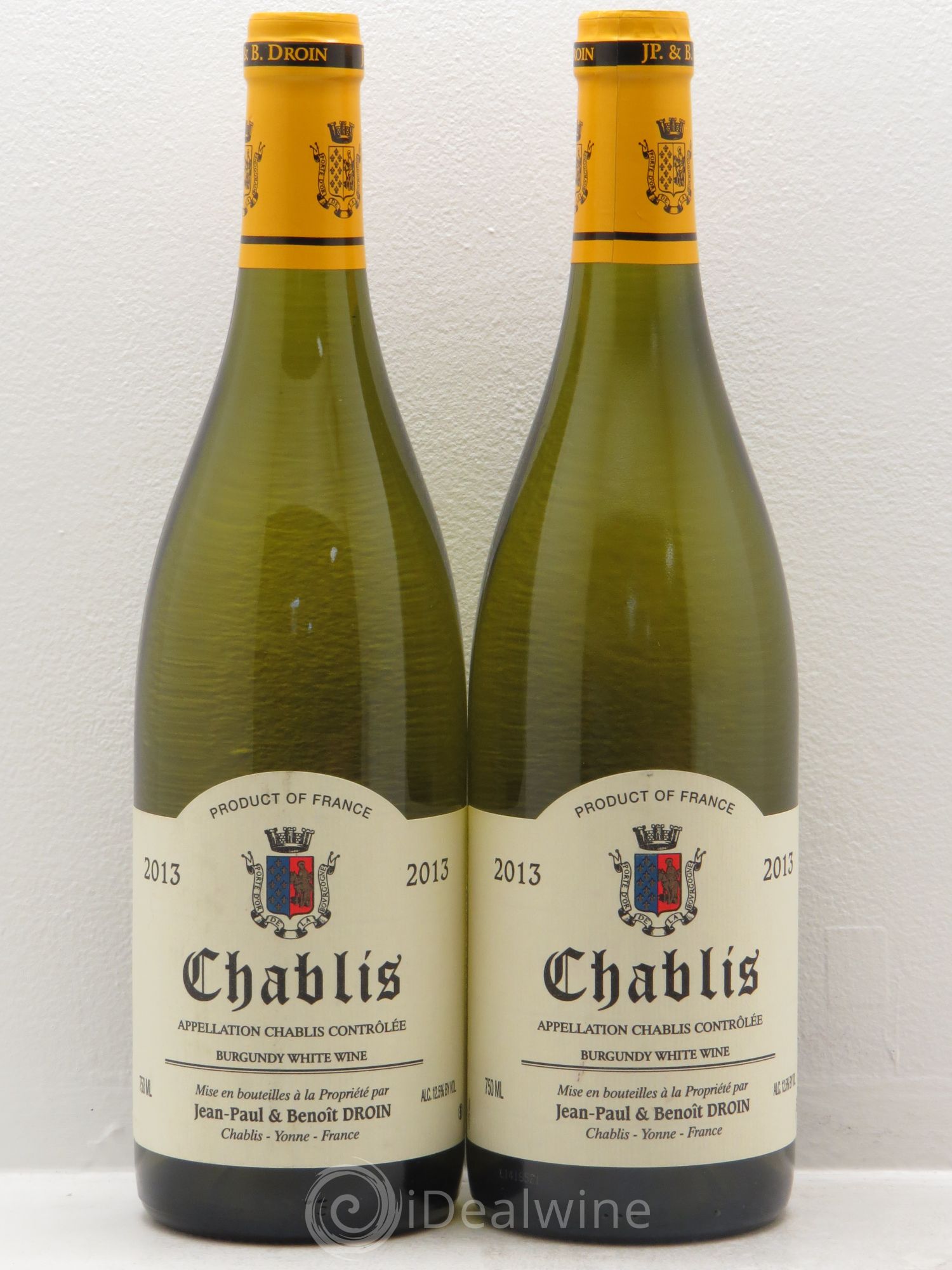 Chablis Jean-Paul & Benoît Droin (Domaine) 2013 - Lot de 2 bouteilles - 0