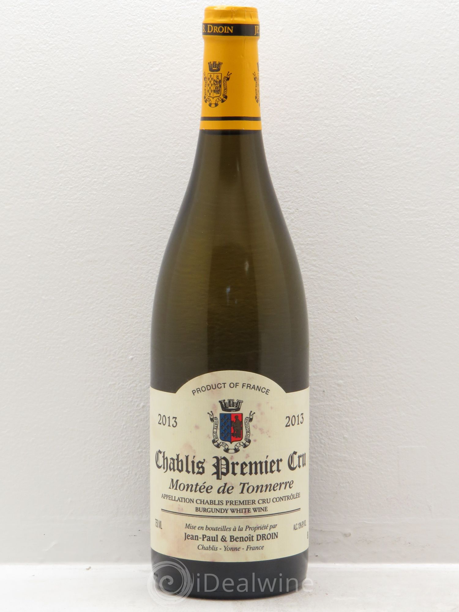 Chablis 1er Cru Montée de Tonnerre Jean-Paul & Benoît Droin (Domaine) 2013 - Lot de 1 bouteille - 0
