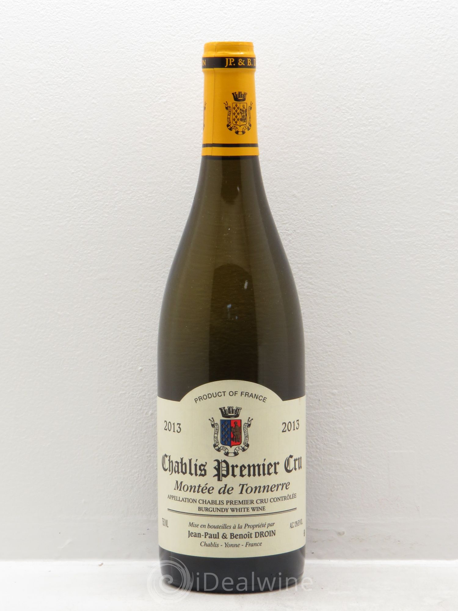 Chablis 1er Cru Montée de Tonnerre Jean-Paul & Benoît Droin (Domaine) 2013 - Lot de 1 bouteille - 0