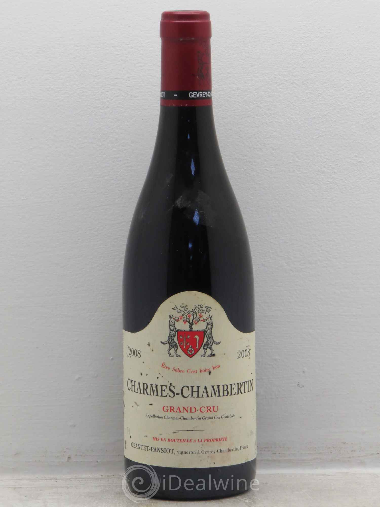 Charmes-Chambertin Grand Cru Geantet-Pansiot 2008 - Lot de 1 bouteille - 0