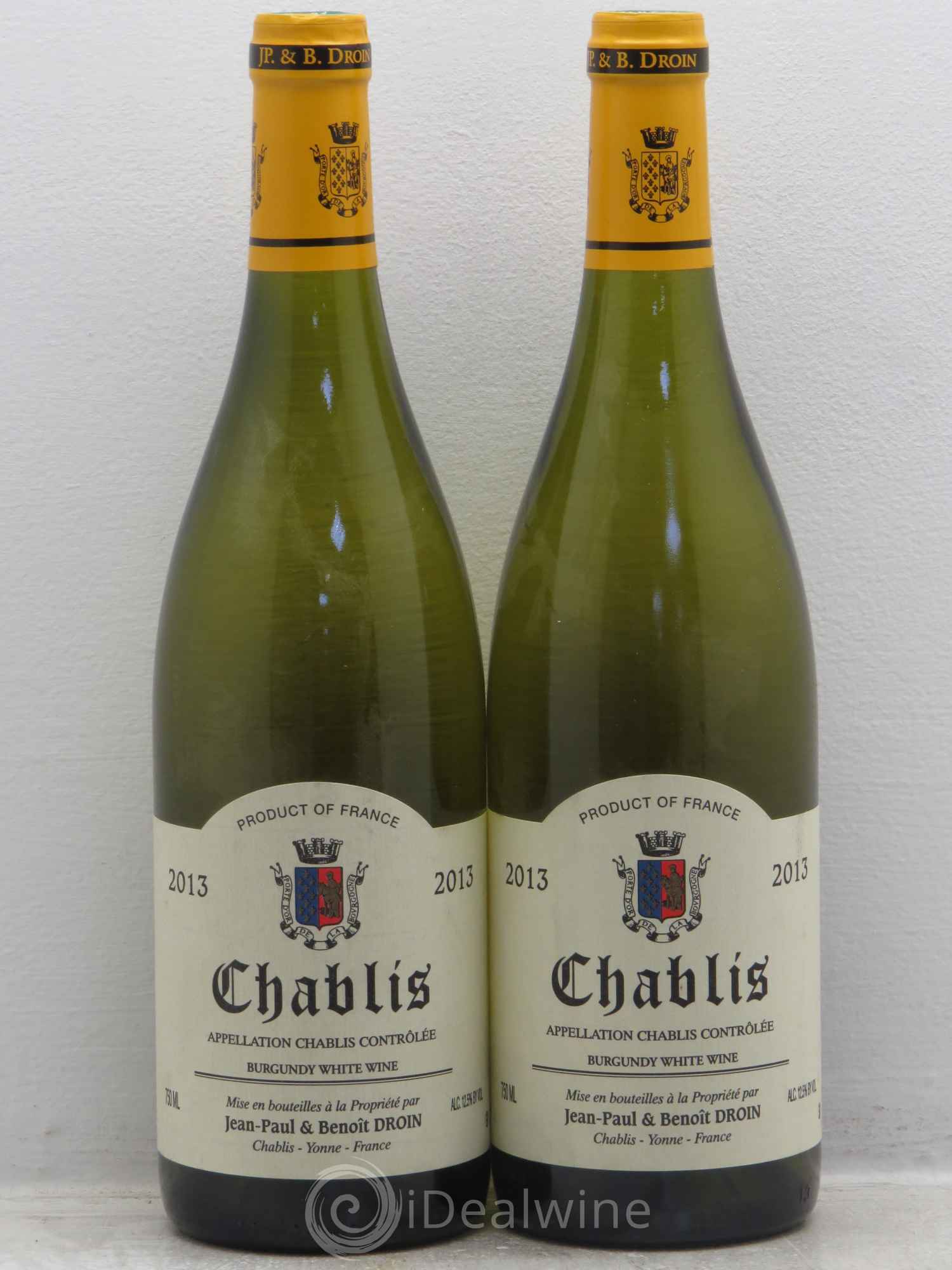 Chablis Jean-Paul & Benoît Droin (Domaine) 2013 - Lot de 2 bouteilles - 0