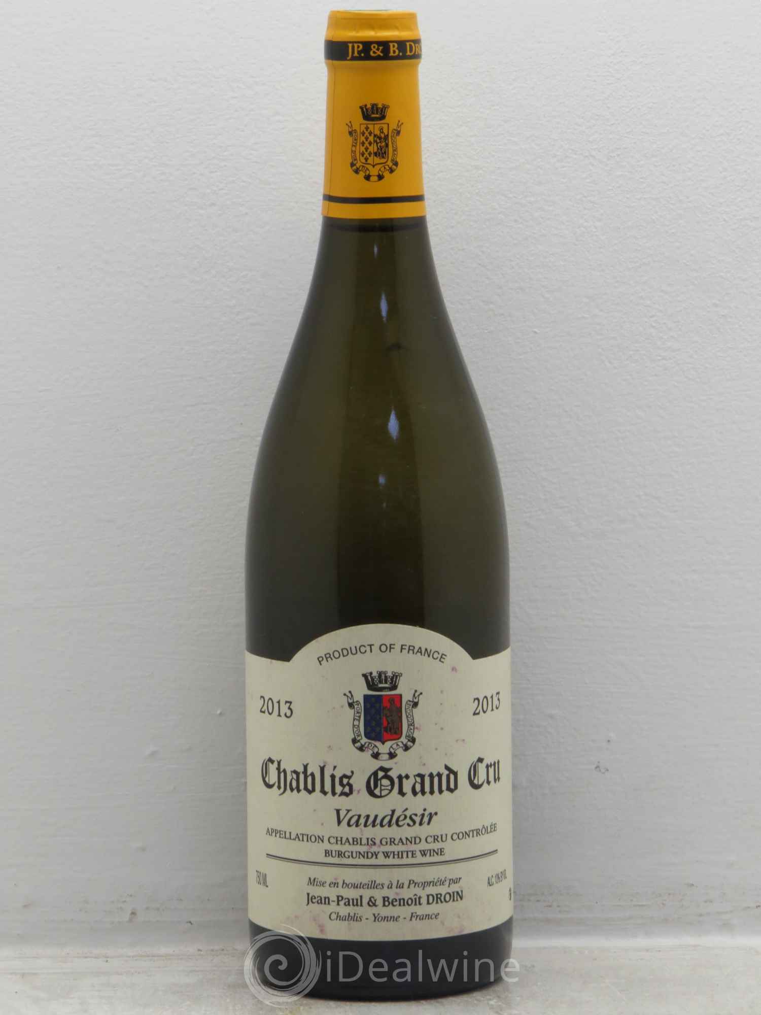 Chablis Grand Cru Vaudésir Jean-Paul & Benoît Droin (Domaine) 2013 - Lot de 1 bouteille - 0