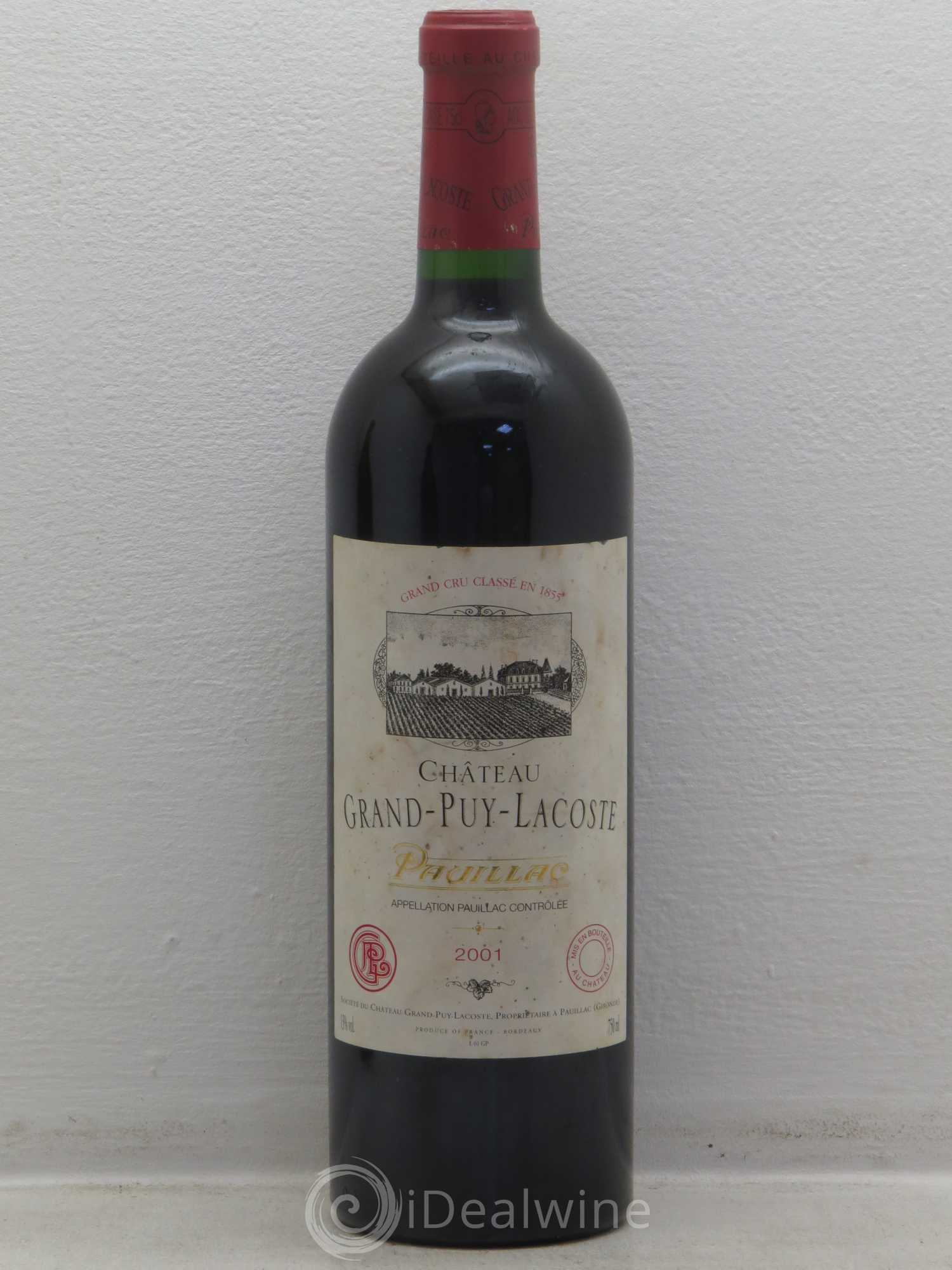 Château Grand Puy Lacoste 5ème Grand Cru Classé 2001 - Lot de 1 bouteille - 0
