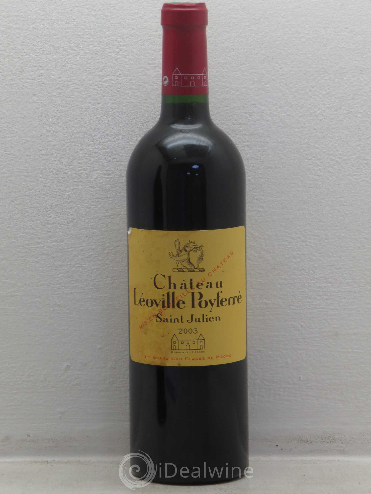 Château Léoville Poyferré 2ème Grand Cru Classé 2003 - Lot de 1 bouteille - 0