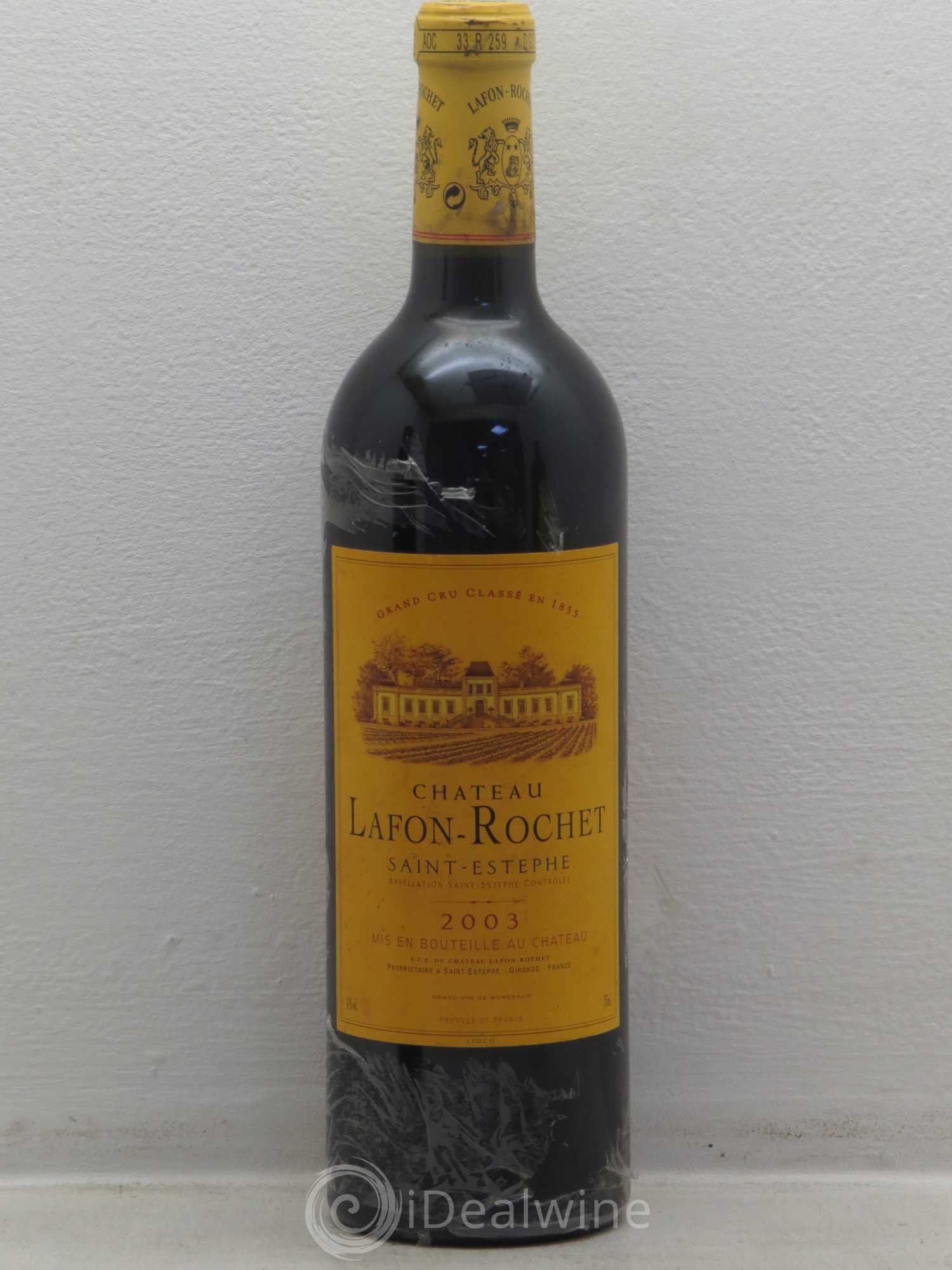 Château Lafon Rochet 4ème Grand Cru Classé 2003 - Lot de 1 bouteille - 0
