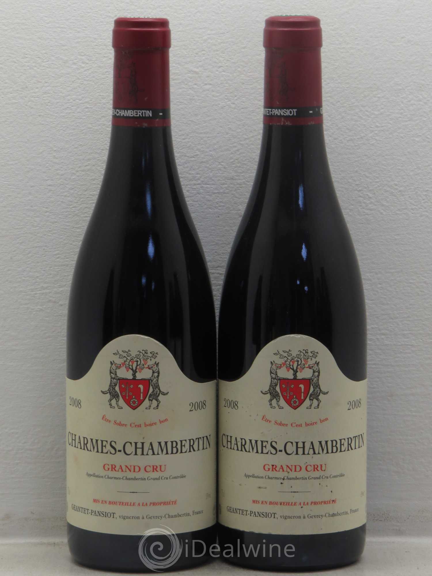 Charmes-Chambertin Grand Cru Geantet-Pansiot 2008 - Lot de 2 bouteilles - 0