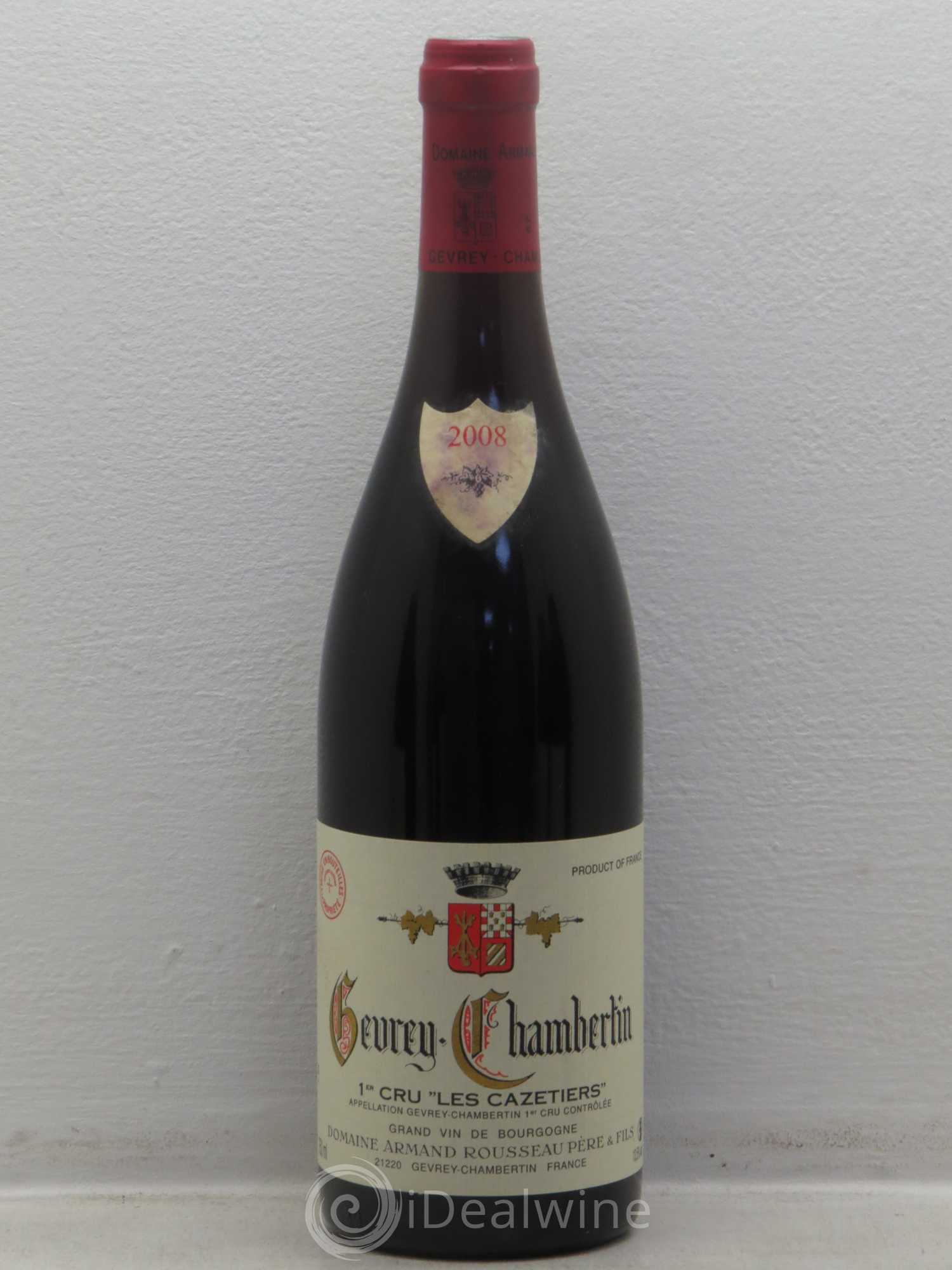 Gevrey-Chambertin 1er Cru Les Cazetiers Armand Rousseau (Domaine) 2008 - Lot de 1 bouteille - 0