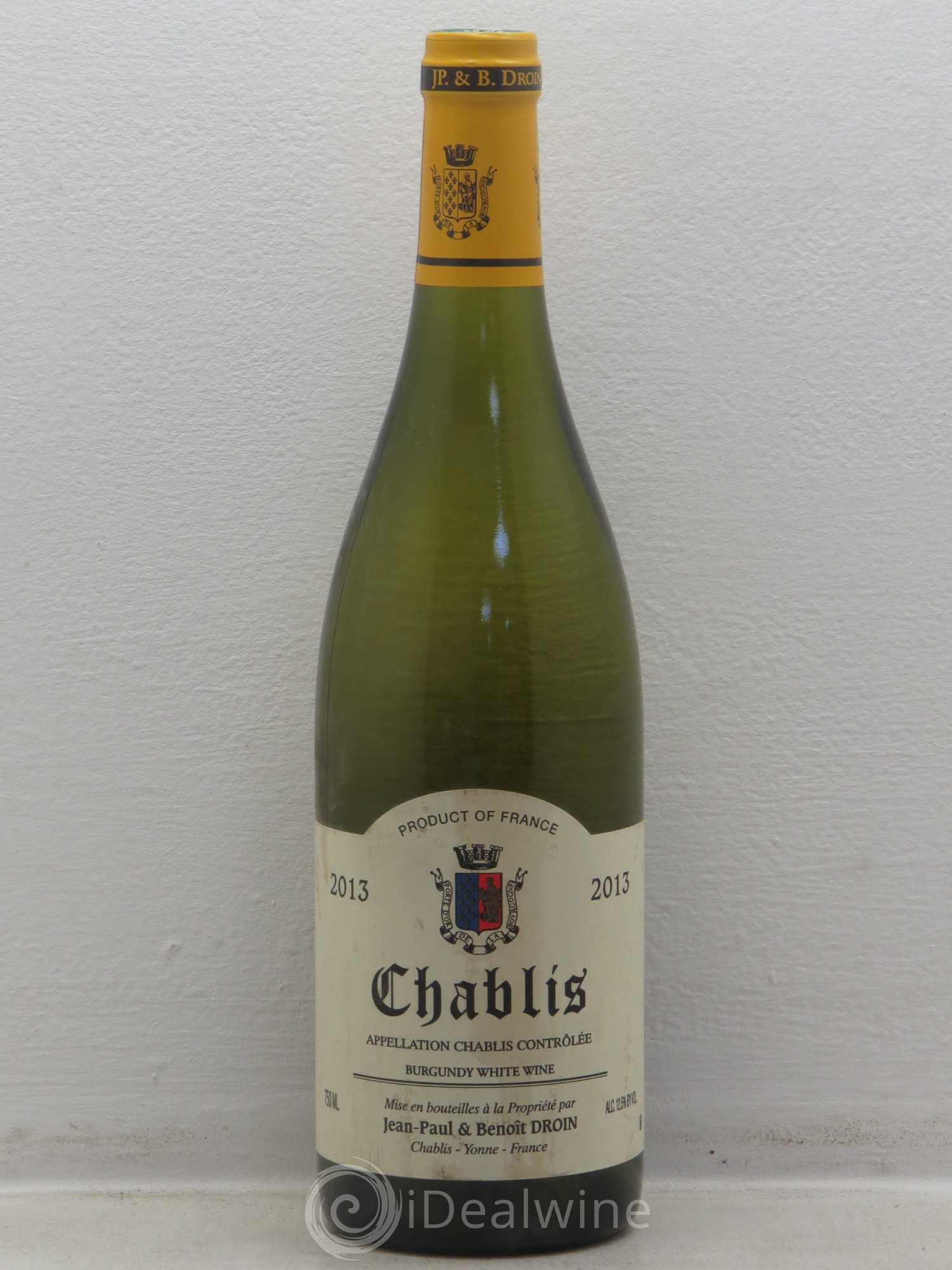 Chablis Jean-Paul & Benoît Droin (Domaine) 2013 - Lot de 1 bouteille - 0