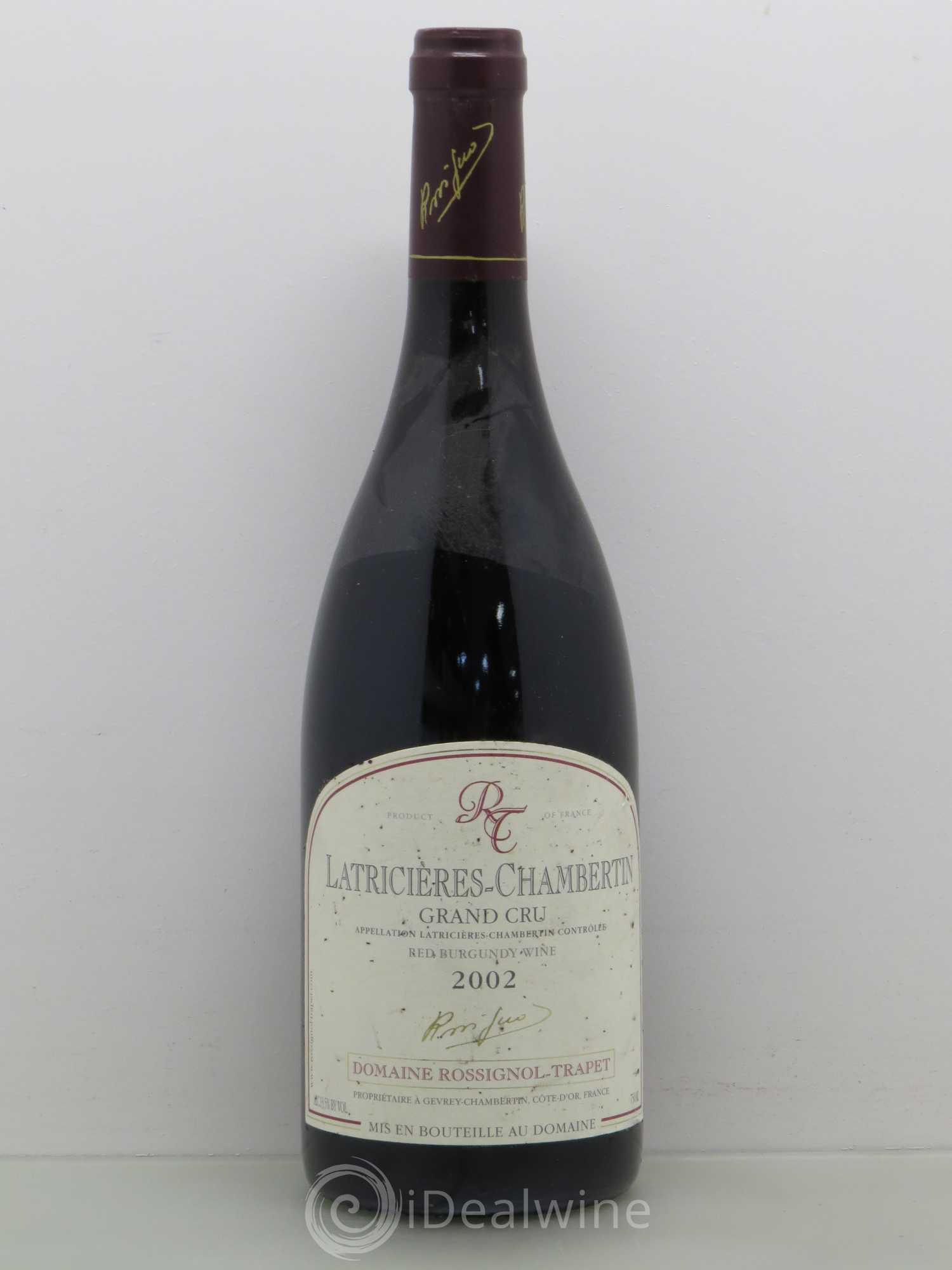 Latricières-Chambertin Grand Cru Rossignol-Trapet (Domaine) 2002 - Lot de 1 bouteille - 0