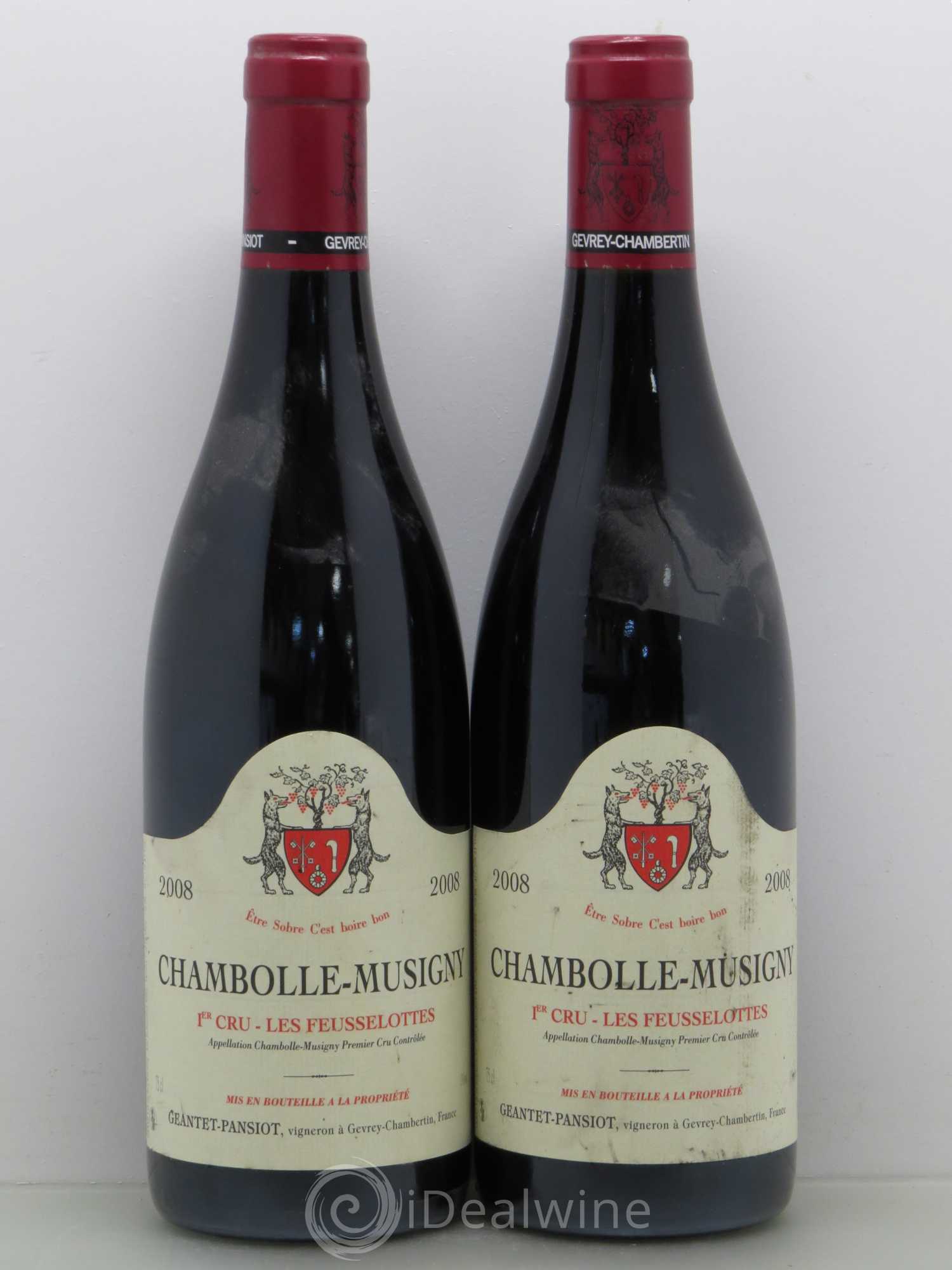 Chambolle-Musigny 1er Cru Les Feusselottes Geantet-Pansiot 2008 - Lot de 2 bouteilles - 0