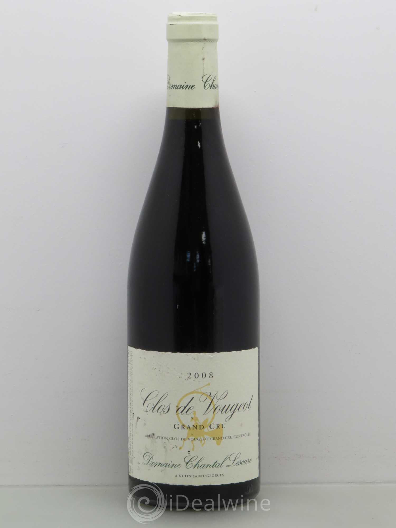 Clos de Vougeot Grand Cru Chantal Lescure (sans prix de réserve) 2008 - Lot de 1 bouteille - 0