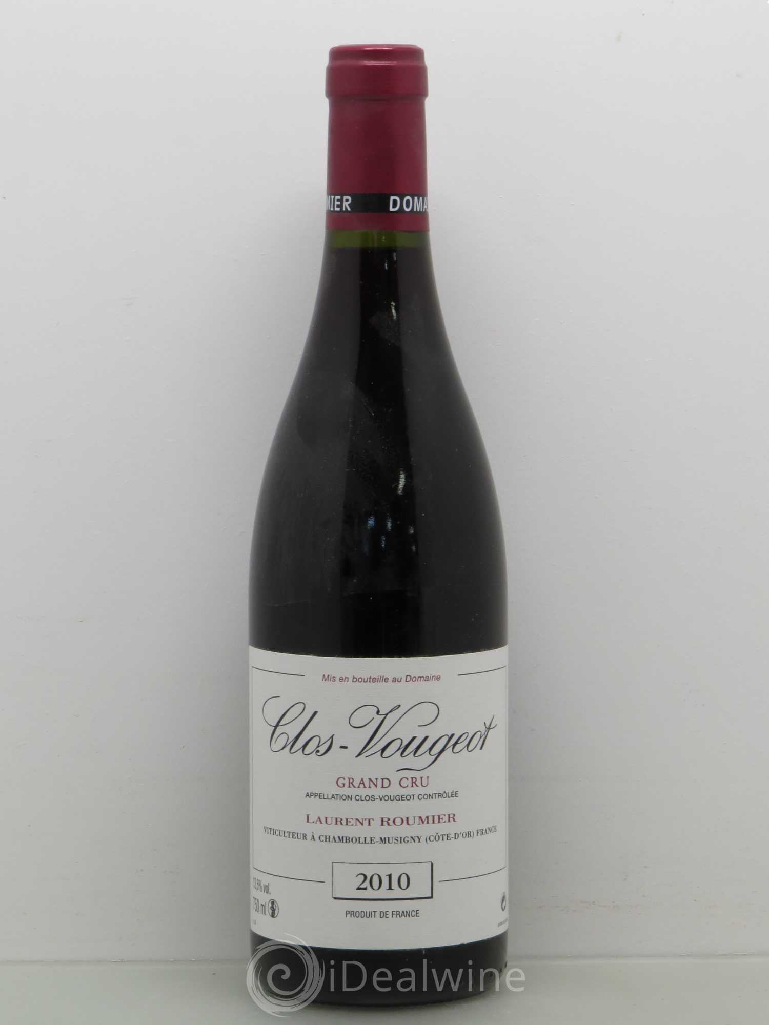 Clos de Vougeot Grand Cru Domaine Laurent Roumier 2010 - Lot de 1 bouteille - 0