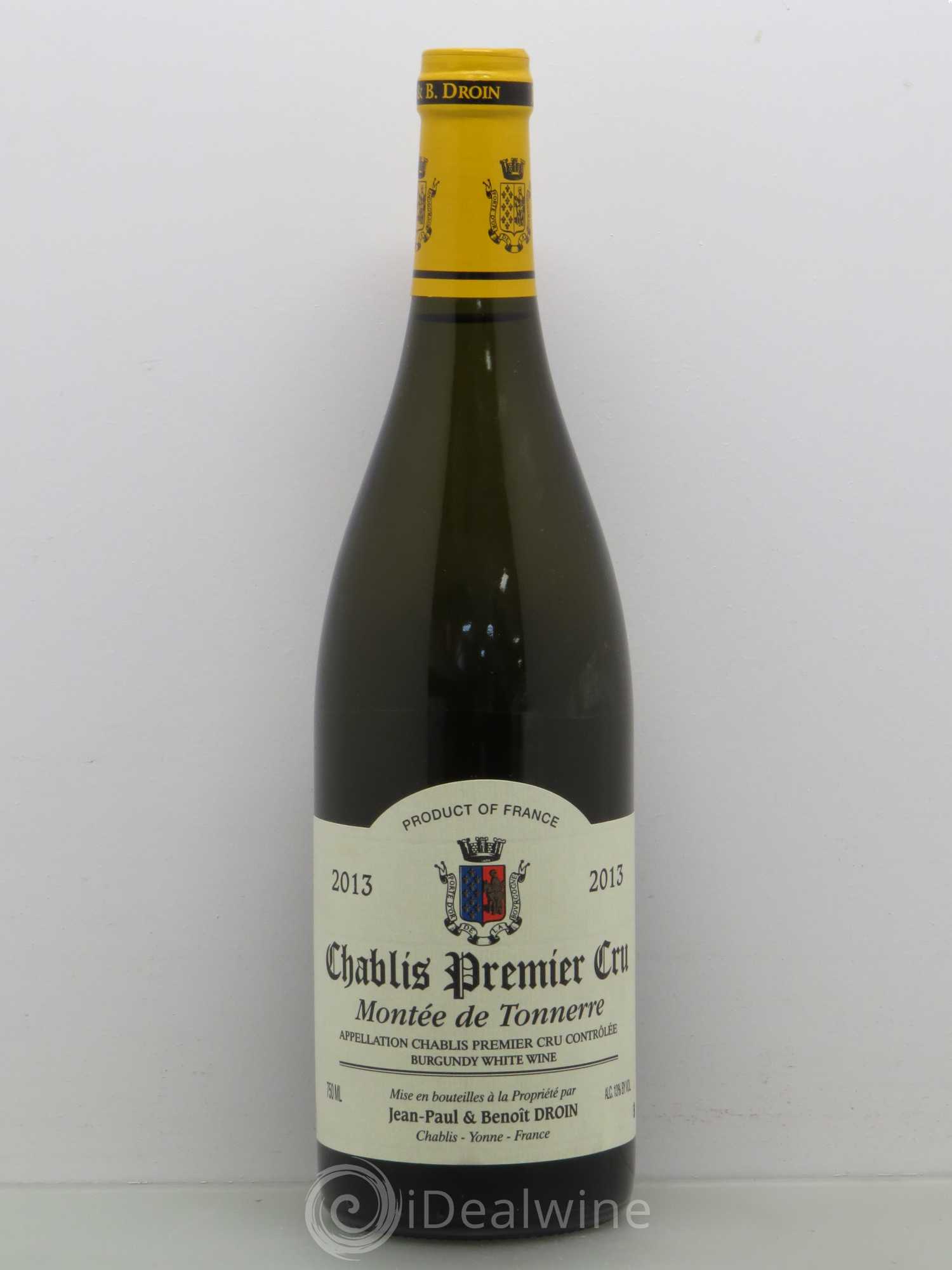 Chablis 1er Cru Montée de Tonnerre Jean-Paul & Benoît Droin (Domaine) 2013 - Lot de 1 bouteille - 0