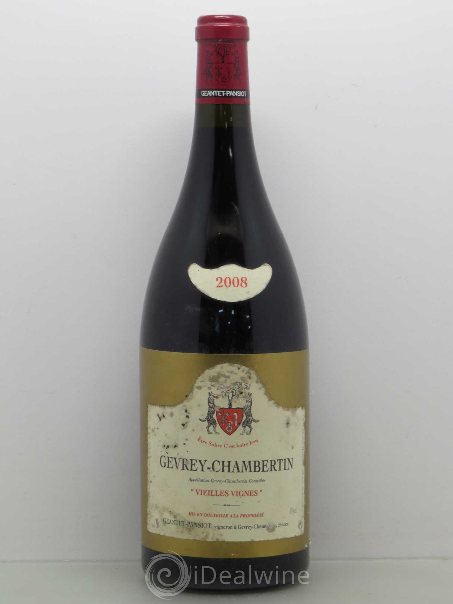 Gevrey-Chambertin Vieilles vignes Geantet-Pansiot (sans prix de réserve) 2008 - Lot de 1 magnum - 0