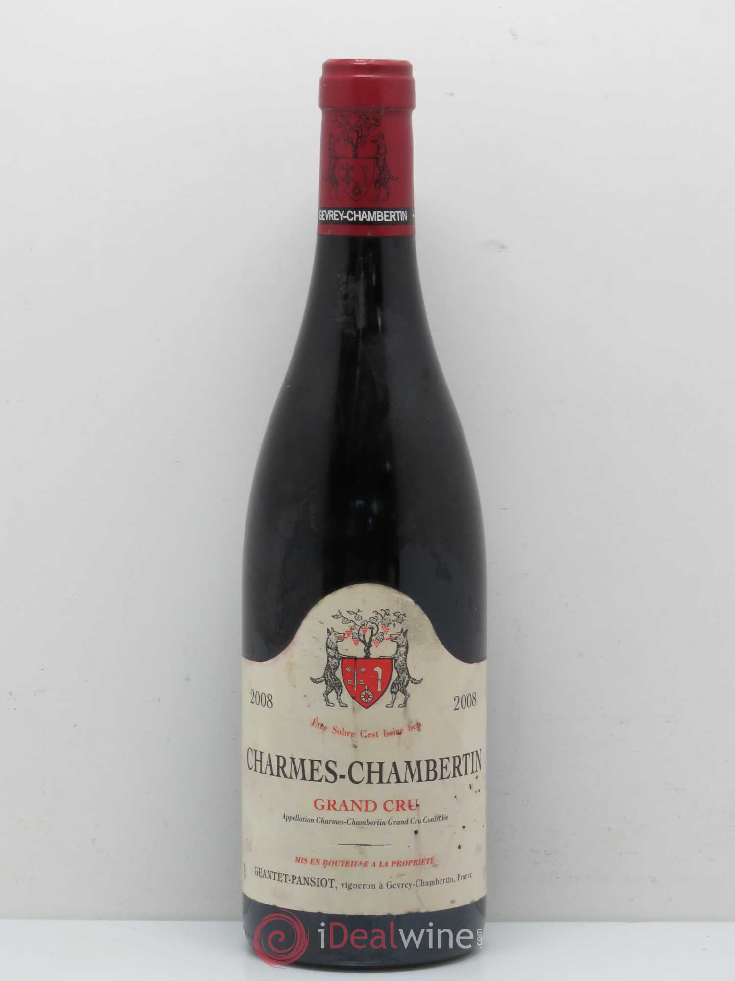 Charmes-Chambertin Grand Cru Geantet-Pansiot 2008 - Lot de 1 bouteille - 0