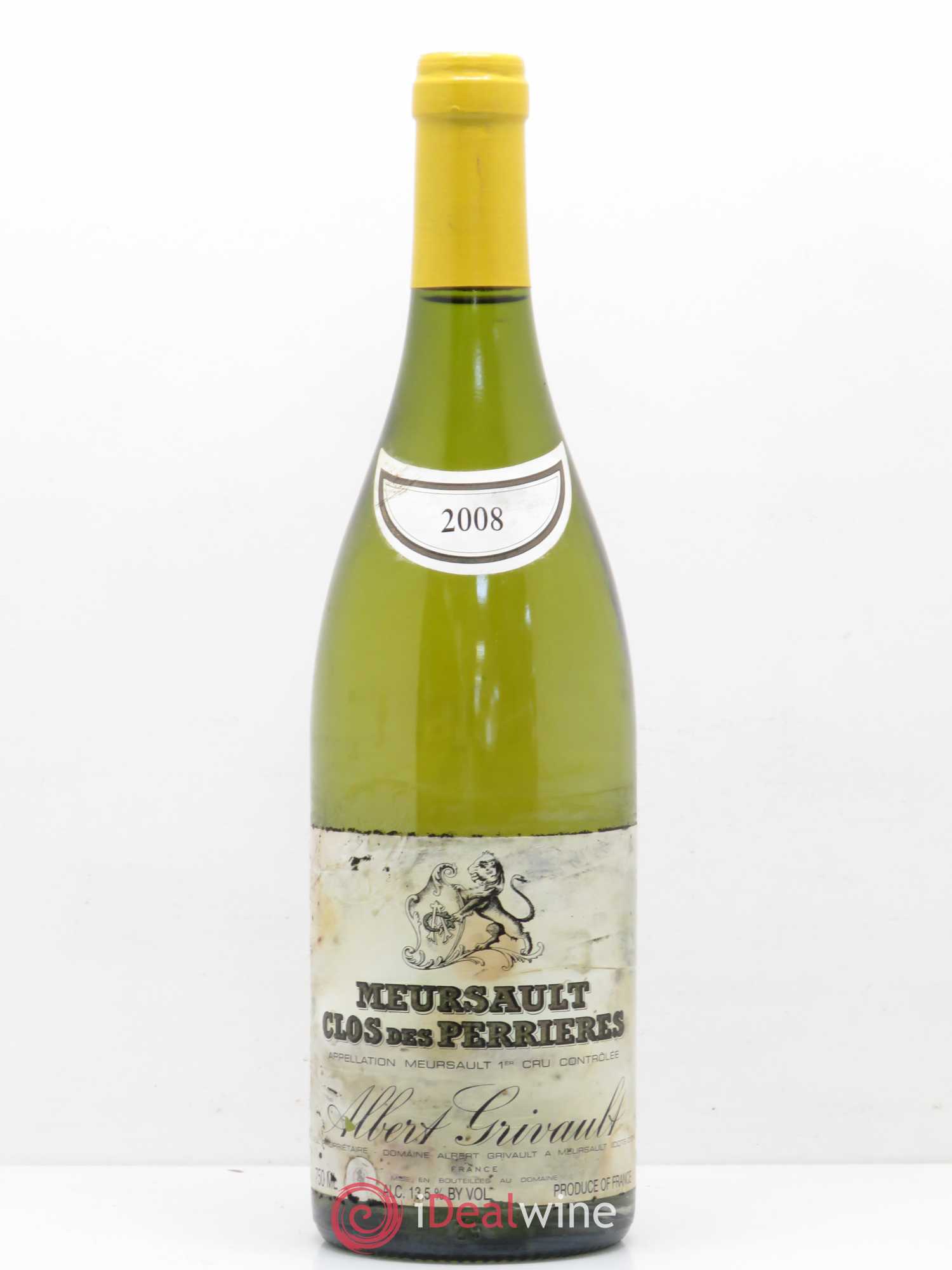 Meursault 1er Cru Clos des Perrières Monopole Albert Grivault 2008 - Lot de 1 bouteille - 0