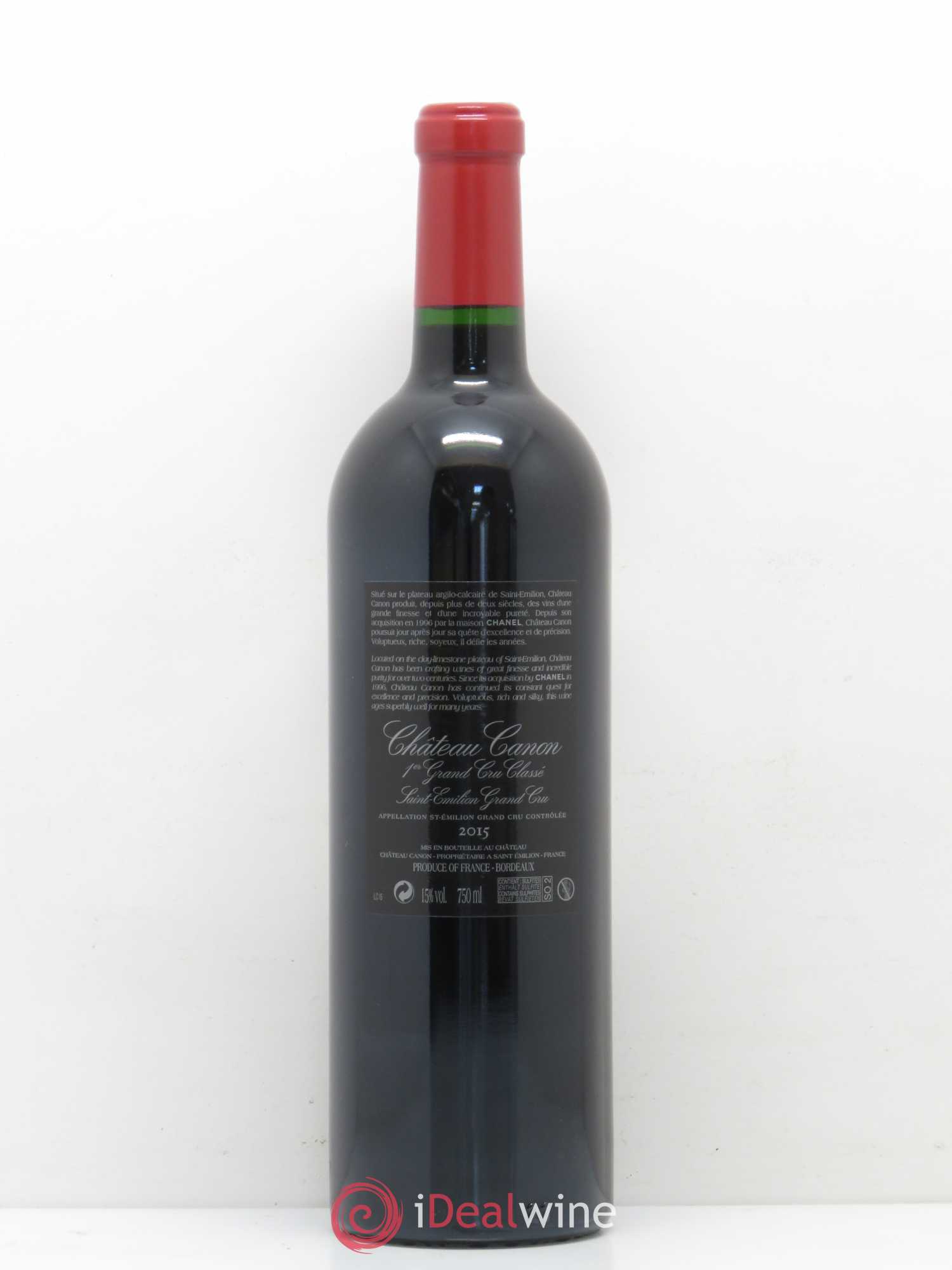 Château Canon 1er Grand Cru Classé B 2015 - Lot de 1 bouteille - 1