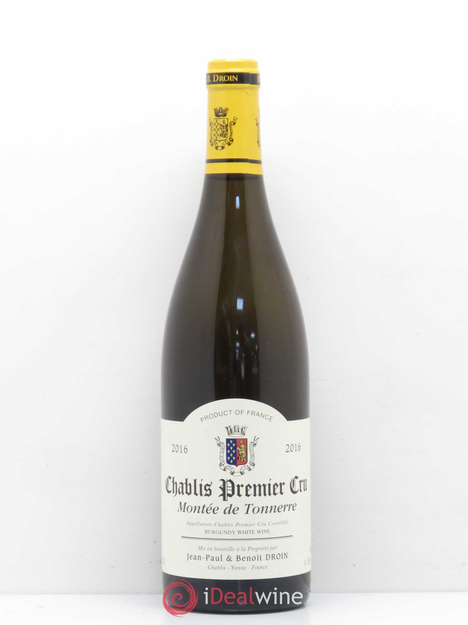 Chablis 1er Cru Montée de Tonnerre Jean-Paul & Benoît Droin (Domaine) 2016 - Lot de 1 bouteille - 0