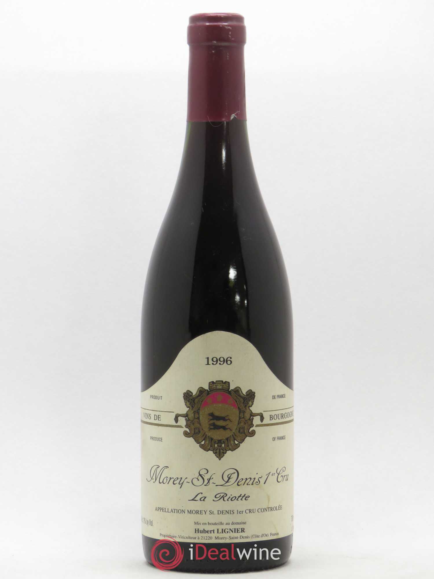 Morey-Saint-Denis 1er Cru La Riotte Hubert Lignier (Domaine) 1996 - Lot de 1 bouteille - 0