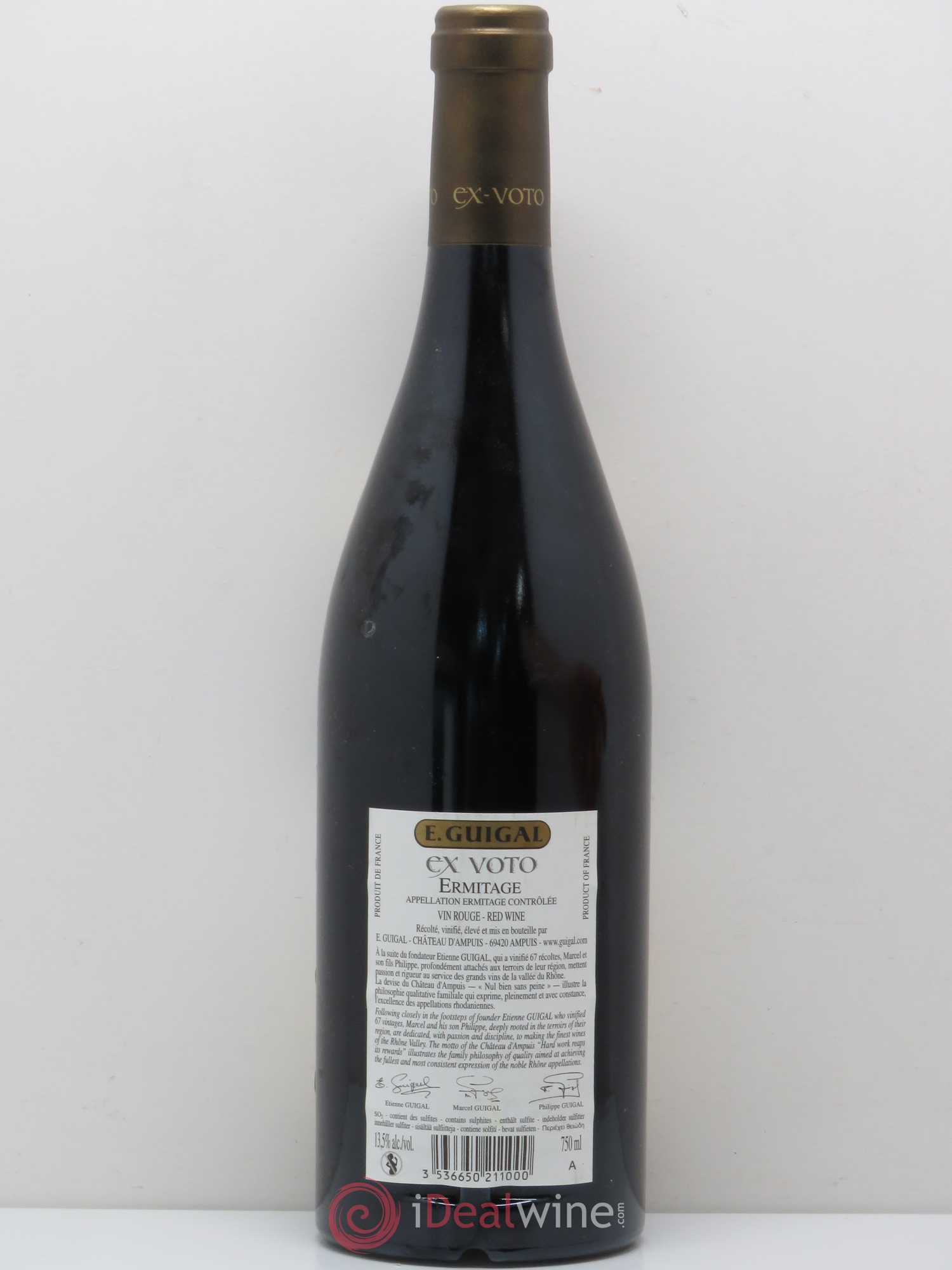 Ermitage Ex Voto Guigal 2010 - Lot de 1 bouteille - 1