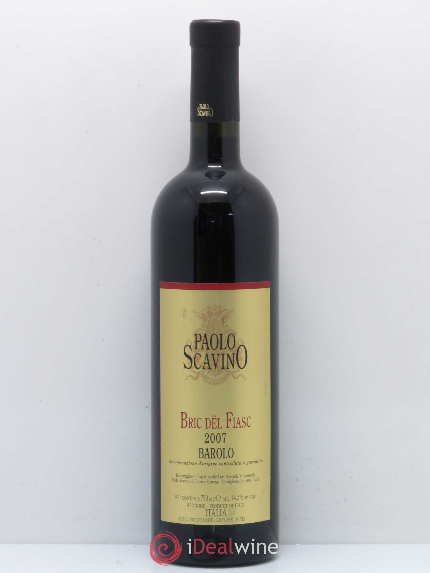 Barolo DOCG Bric del Fiasc Paolo Scavino 2007 - Lot de 1 bouteille - 0