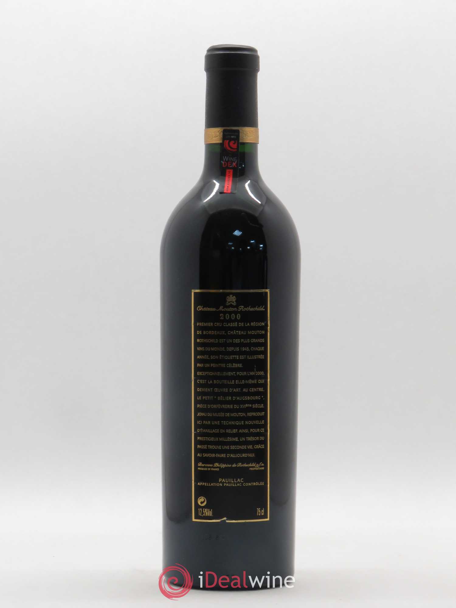 Château Mouton Rothschild 1er Grand Cru Classé 2000 - Lot de 1 bouteille - 1