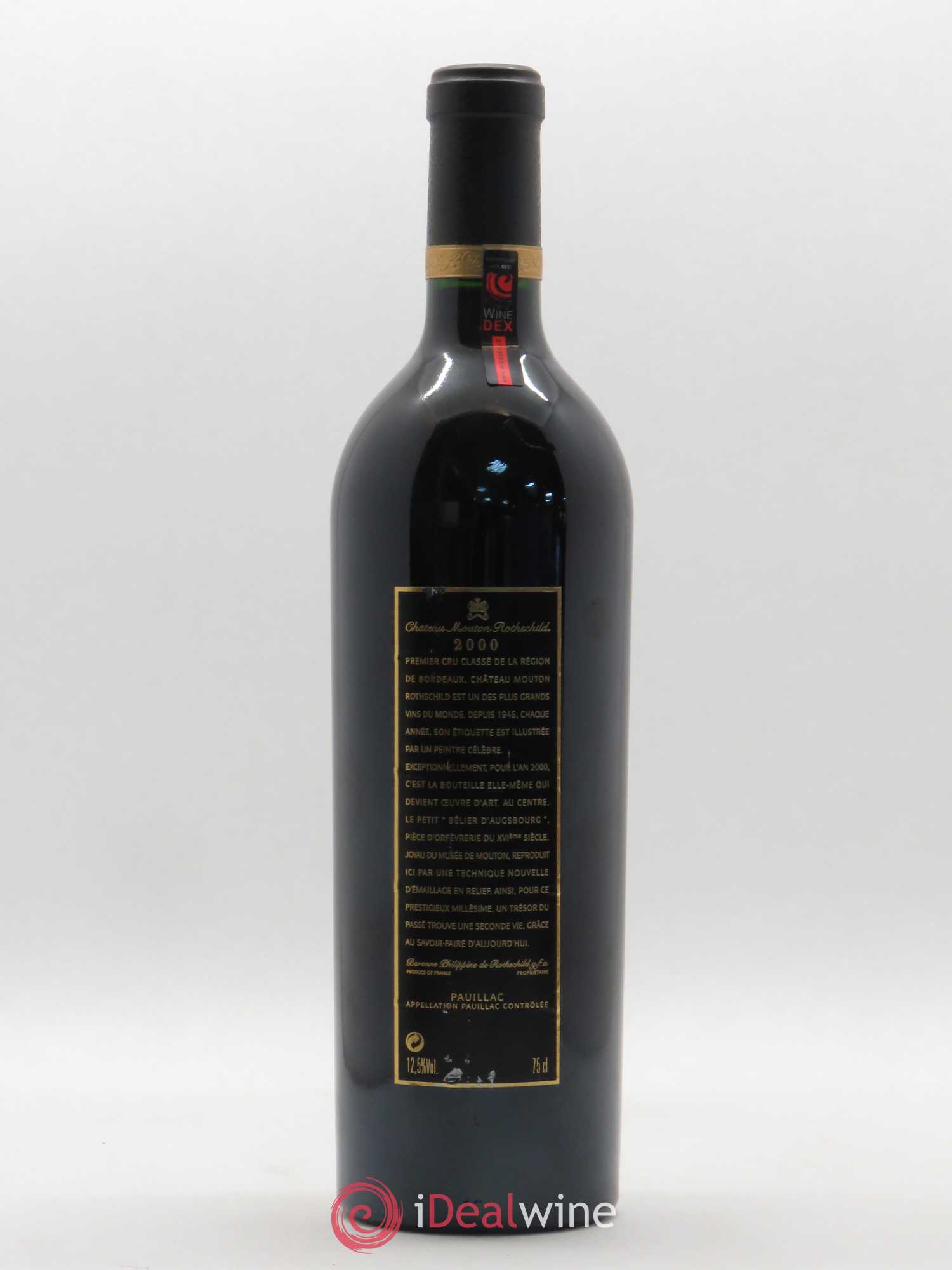 Château Mouton Rothschild 1er Grand Cru Classé 2000 - Lot de 1 bouteille - 1