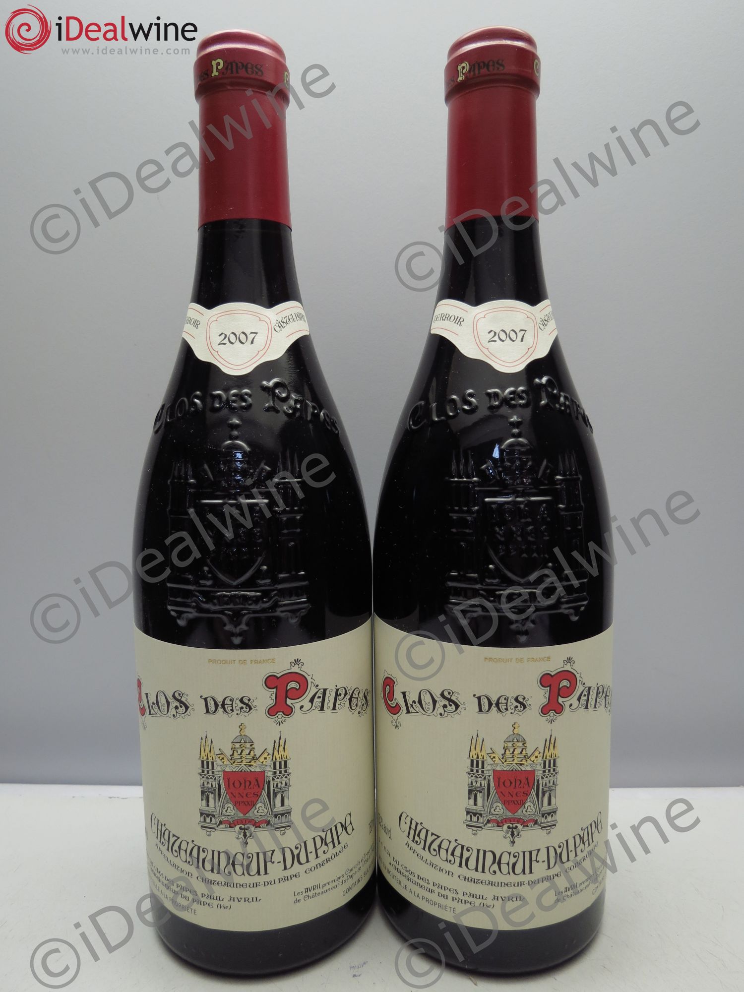 Châteauneuf-du-Pape Clos des Papes - Paul Avril 2007 - Lot de 2 bouteilles - 0