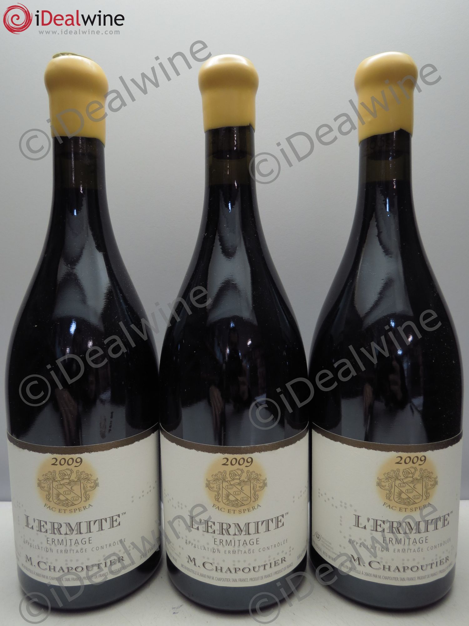 Hermitage Ermitage l'Ermite Chapoutier 2009 - Lot de 3 bouteilles - 0
