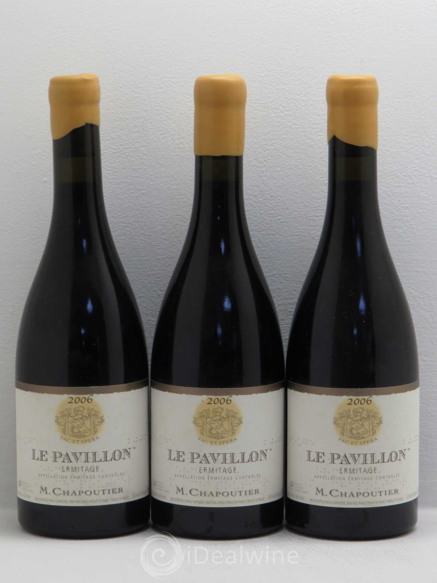 Hermitage Ermitage Le Pavillon Chapoutier 2006 - Lot de 3 bouteilles - 0