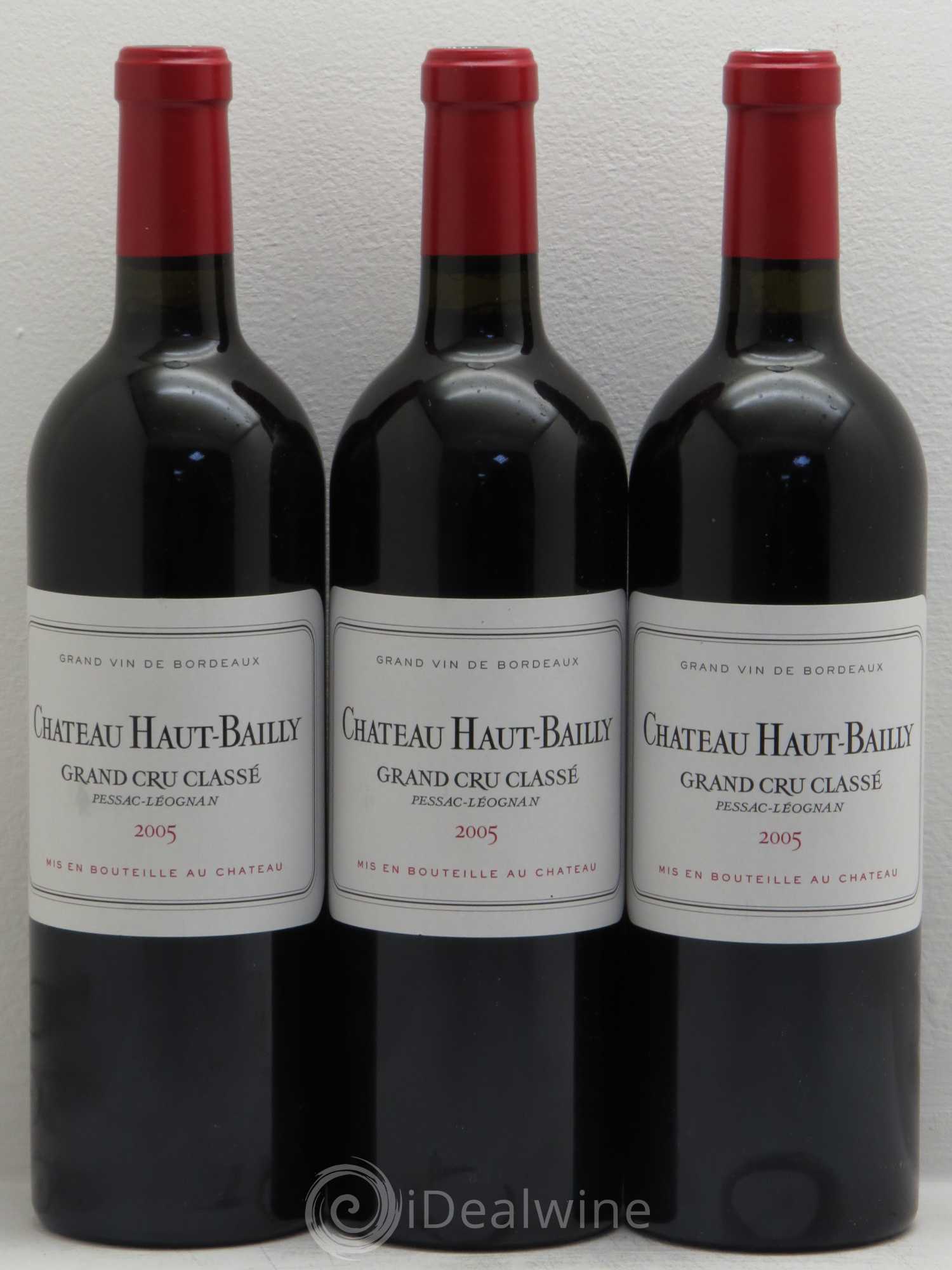 Château Haut-Bailly Cru Classé de Graves 2005 - Lot de 3 bouteilles - 0