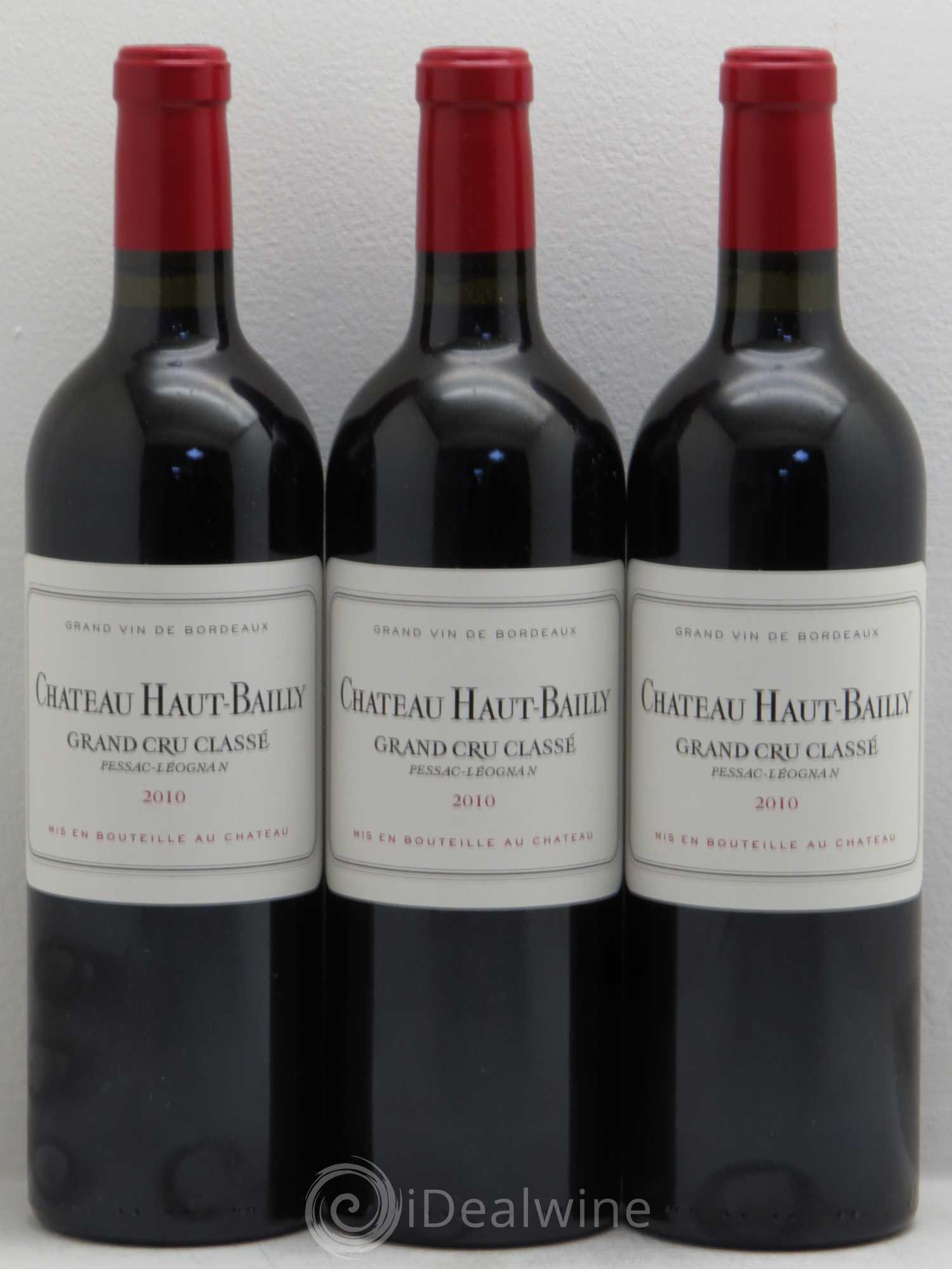 Château Haut-Bailly Cru Classé de Graves 2010 - Lot de 3 bouteilles - 0