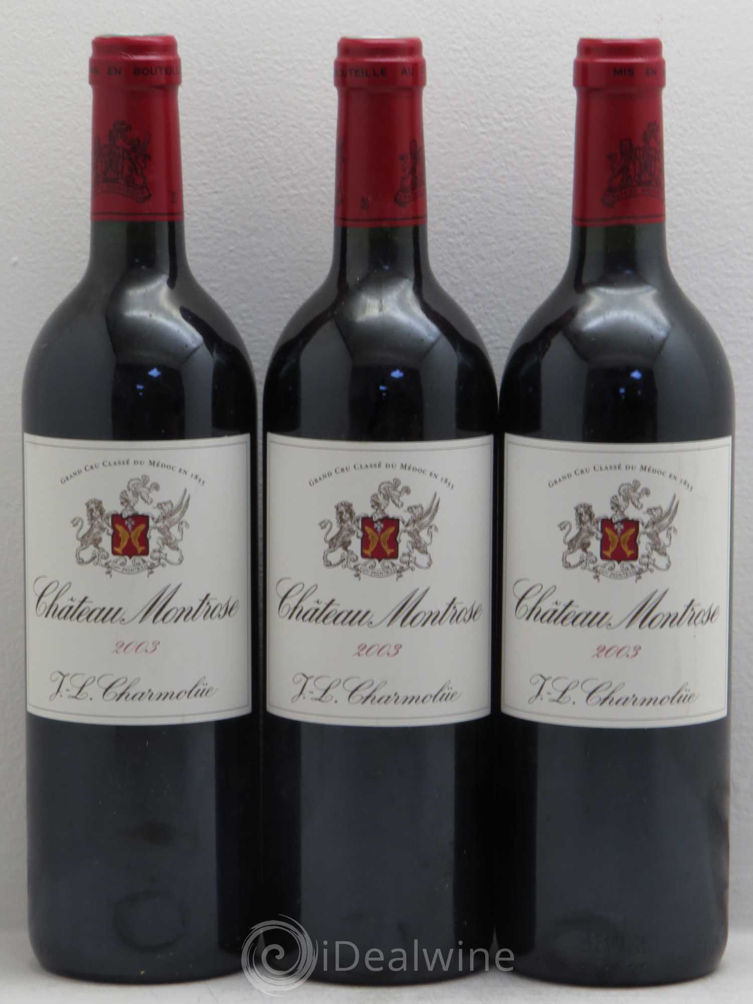 Château Montrose 2ème Grand Cru Classé 2003 - Lot de 3 bouteilles - 0