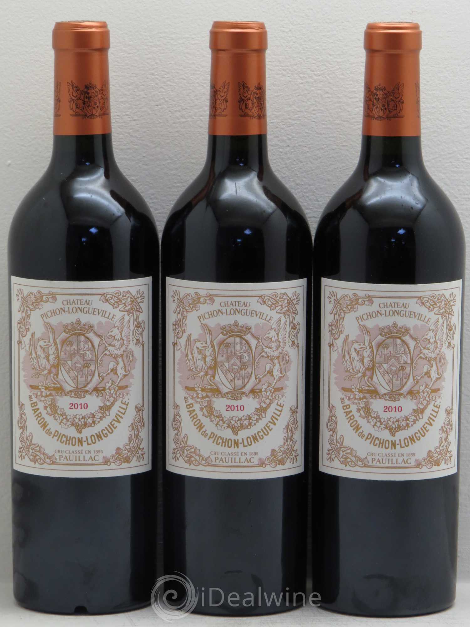 Pichon Longueville Baron 2ème Grand Cru Classé 2010 - Lot de 3 bouteilles - 0