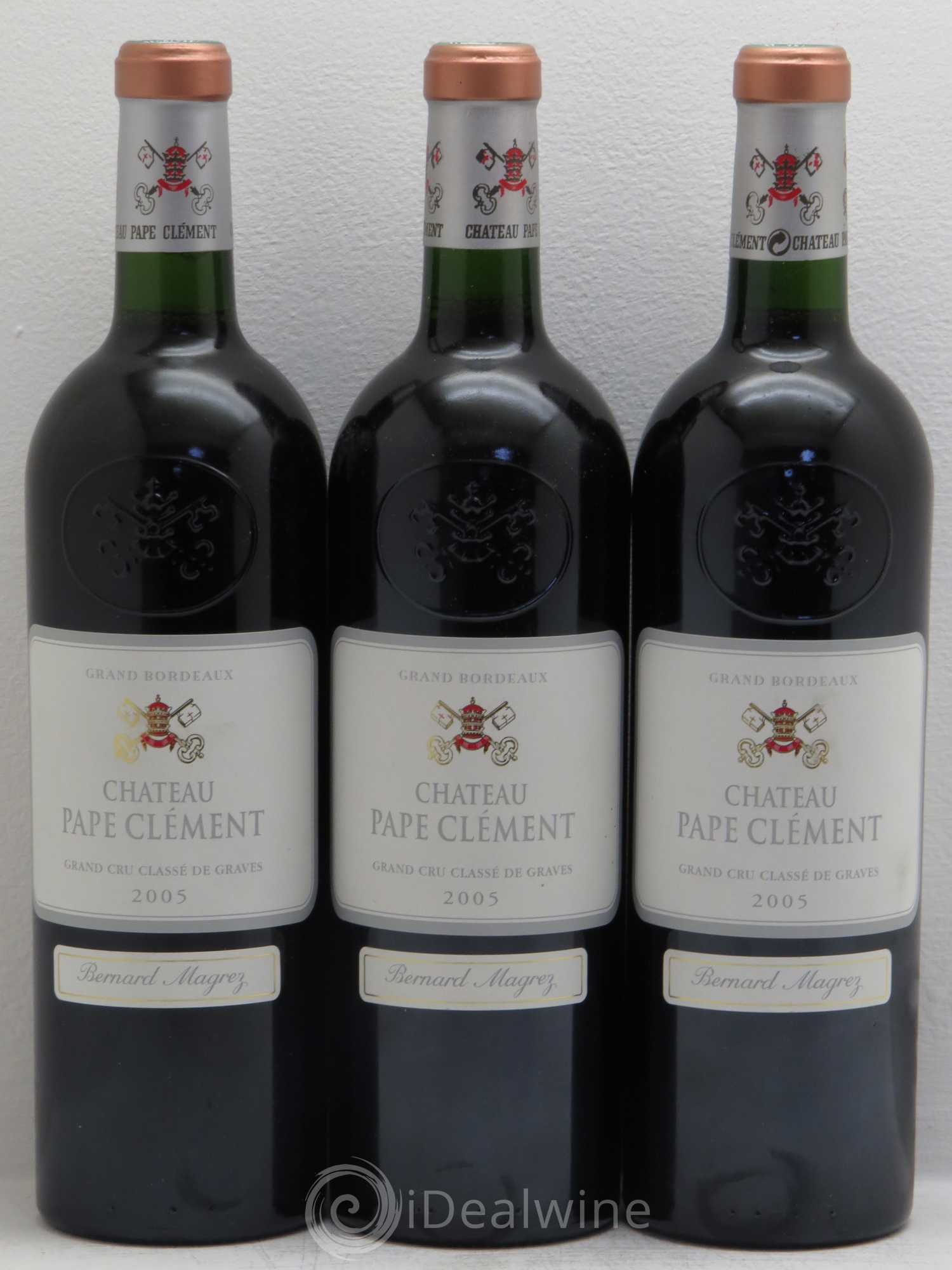 Château Pape Clément Cru Classé de Graves 2005 - Lot de 3 bouteilles - 0