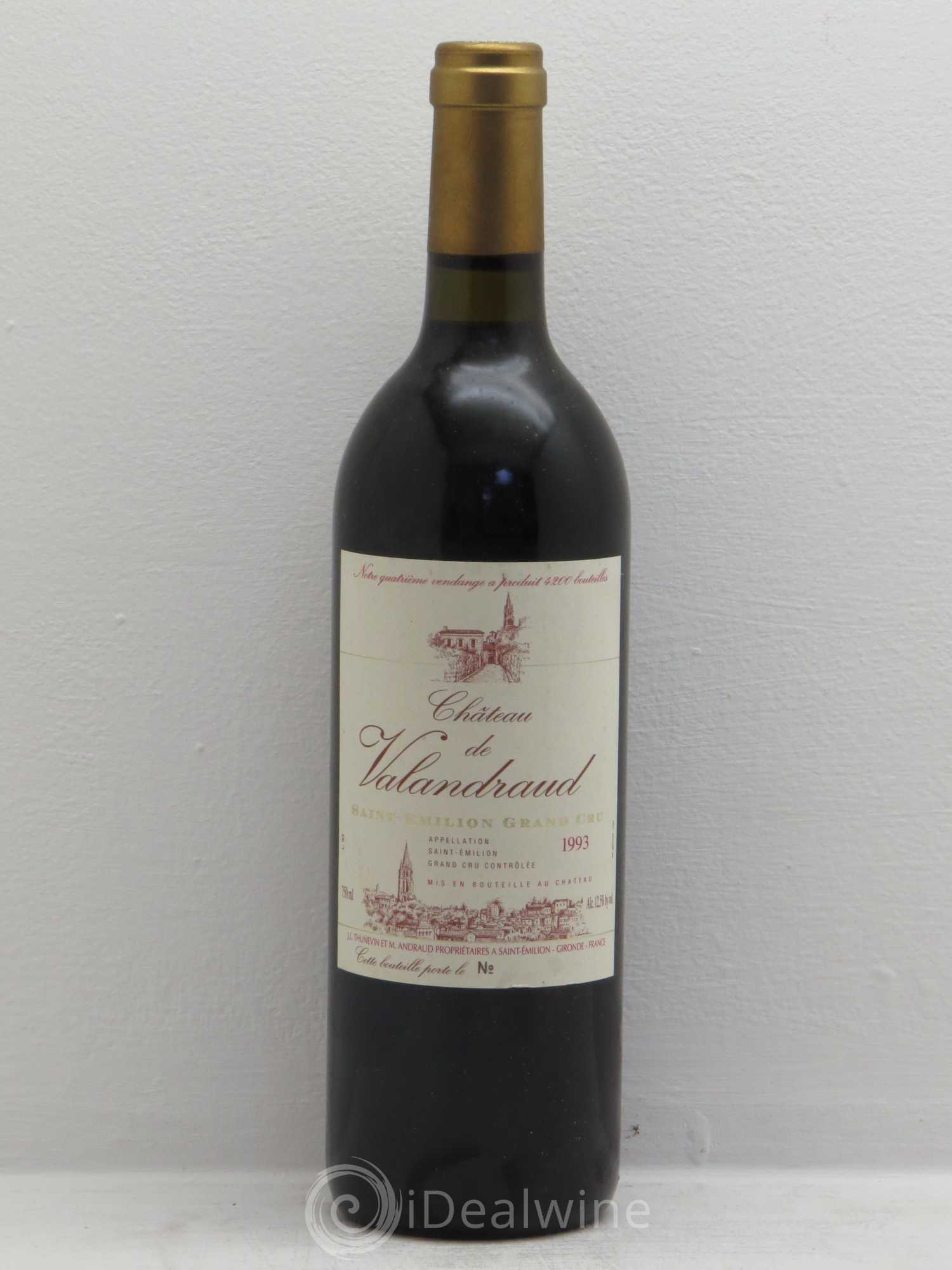 Château de Valandraud 1993 - Lot de 1 bouteille - 0
