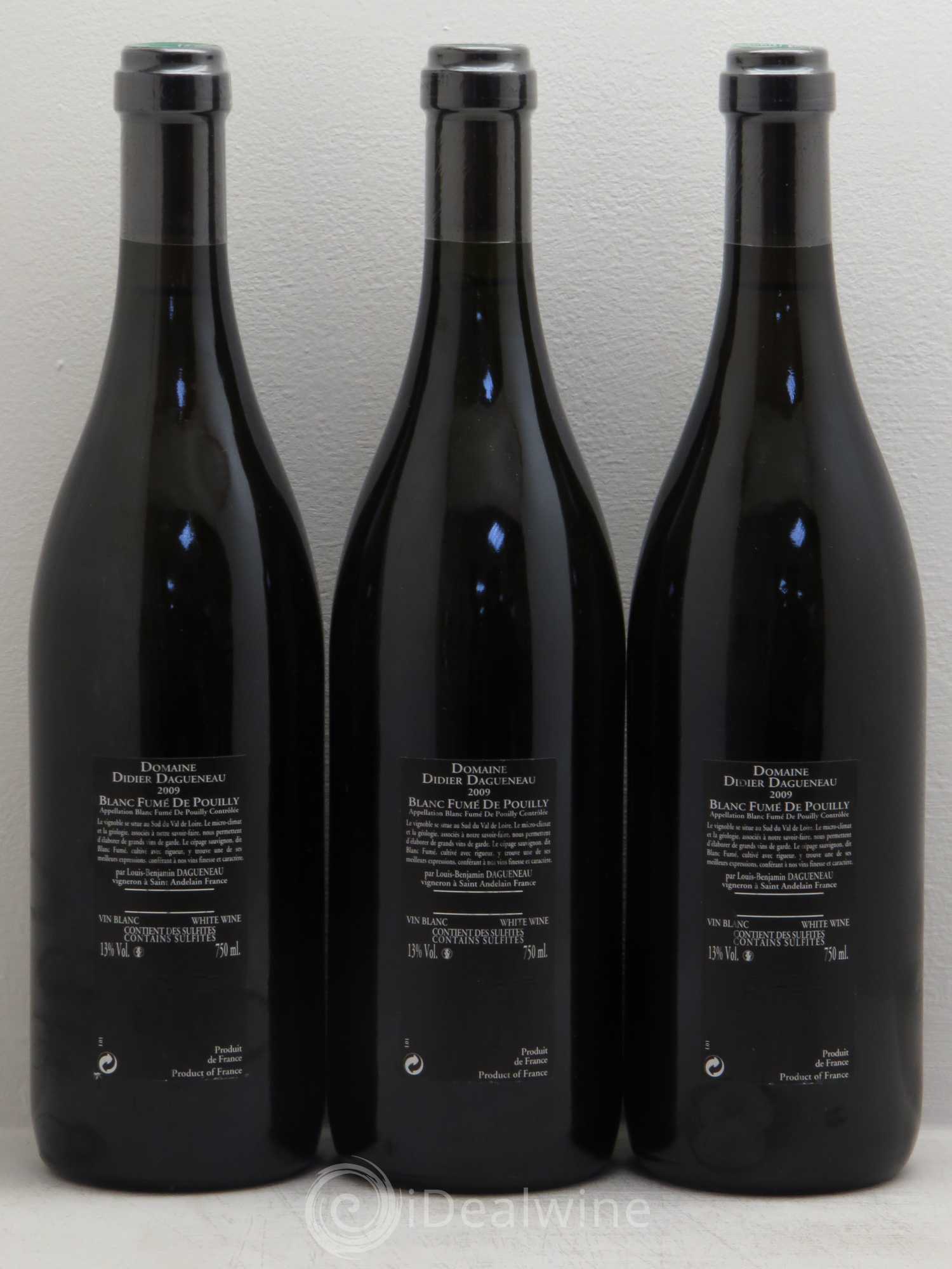Vin de France (anciennement Pouilly-Fumé) Silex Dagueneau (Domaine Didier - Louis-Benjamin) 2009 - Lot de 3 bouteilles - 1