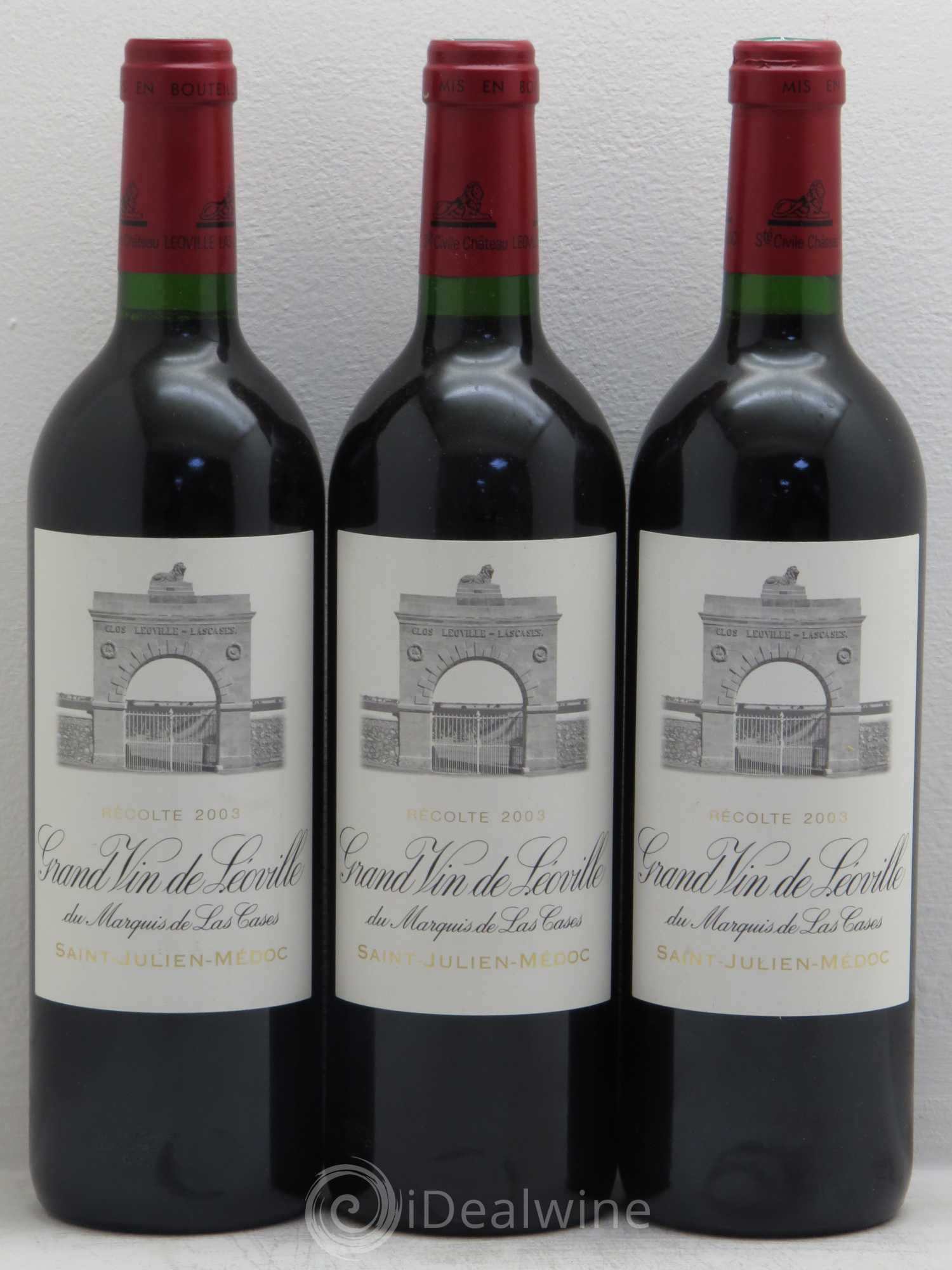 Château Léoville Las Cases 2ème Grand Cru Classé 2003 - Lot de 3 bouteilles - 0