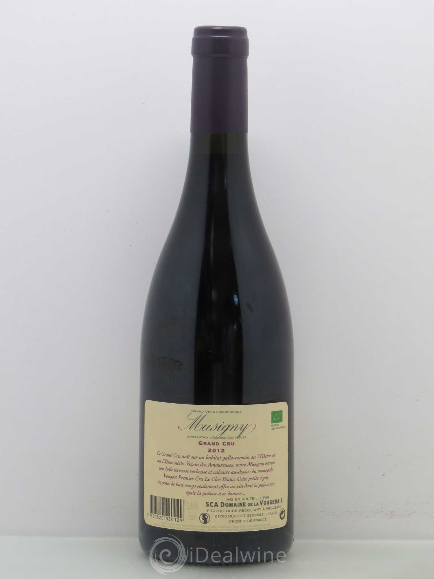 Musigny Grand Cru La Vougeraie 2012 - Lot de 1 bouteille - 1