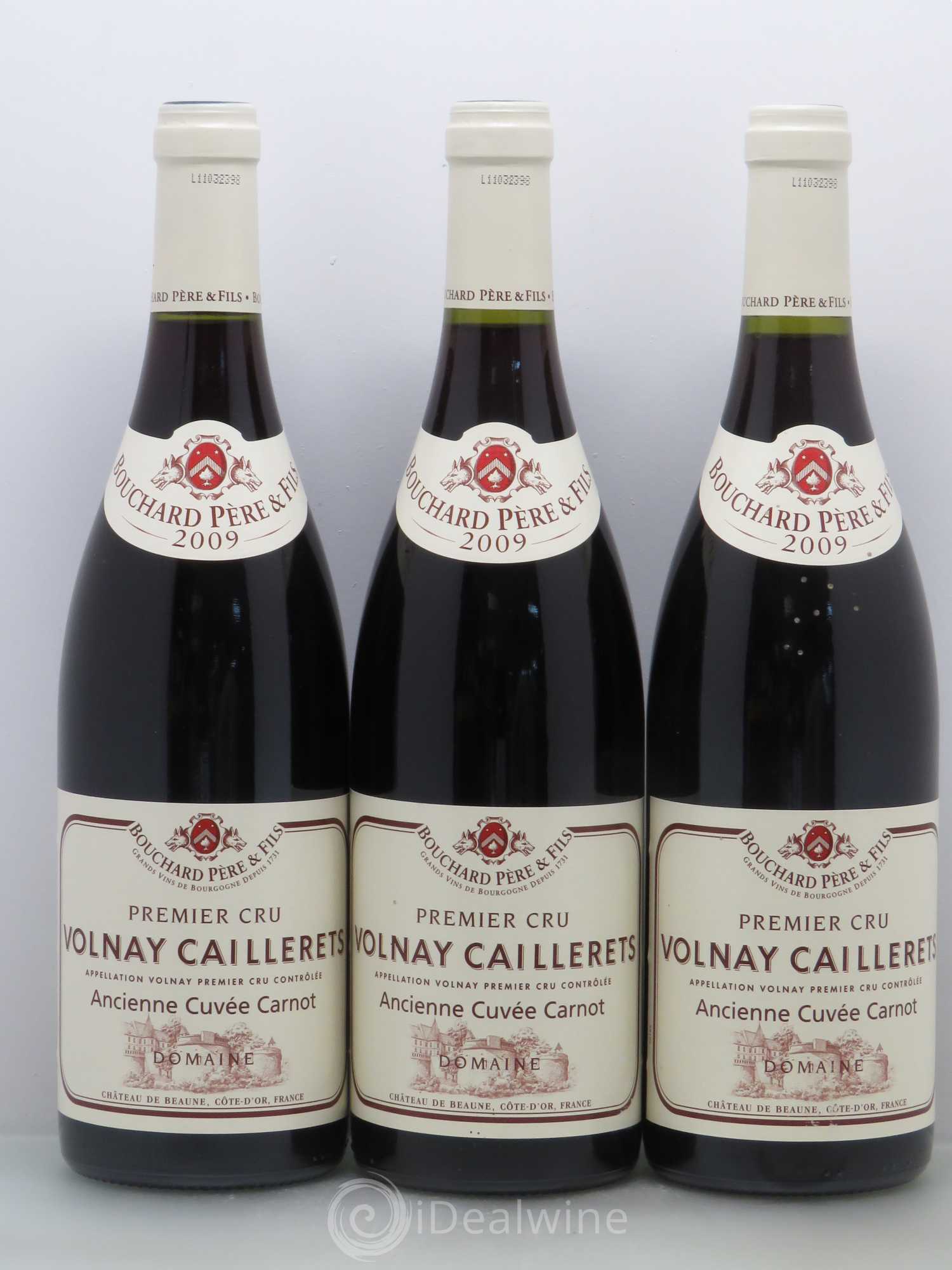 Volnay 1er Cru Caillerets - Ancienne Cuvée Carnot Bouchard Père & Fils 2009 - Lot de 3 bouteilles - 0