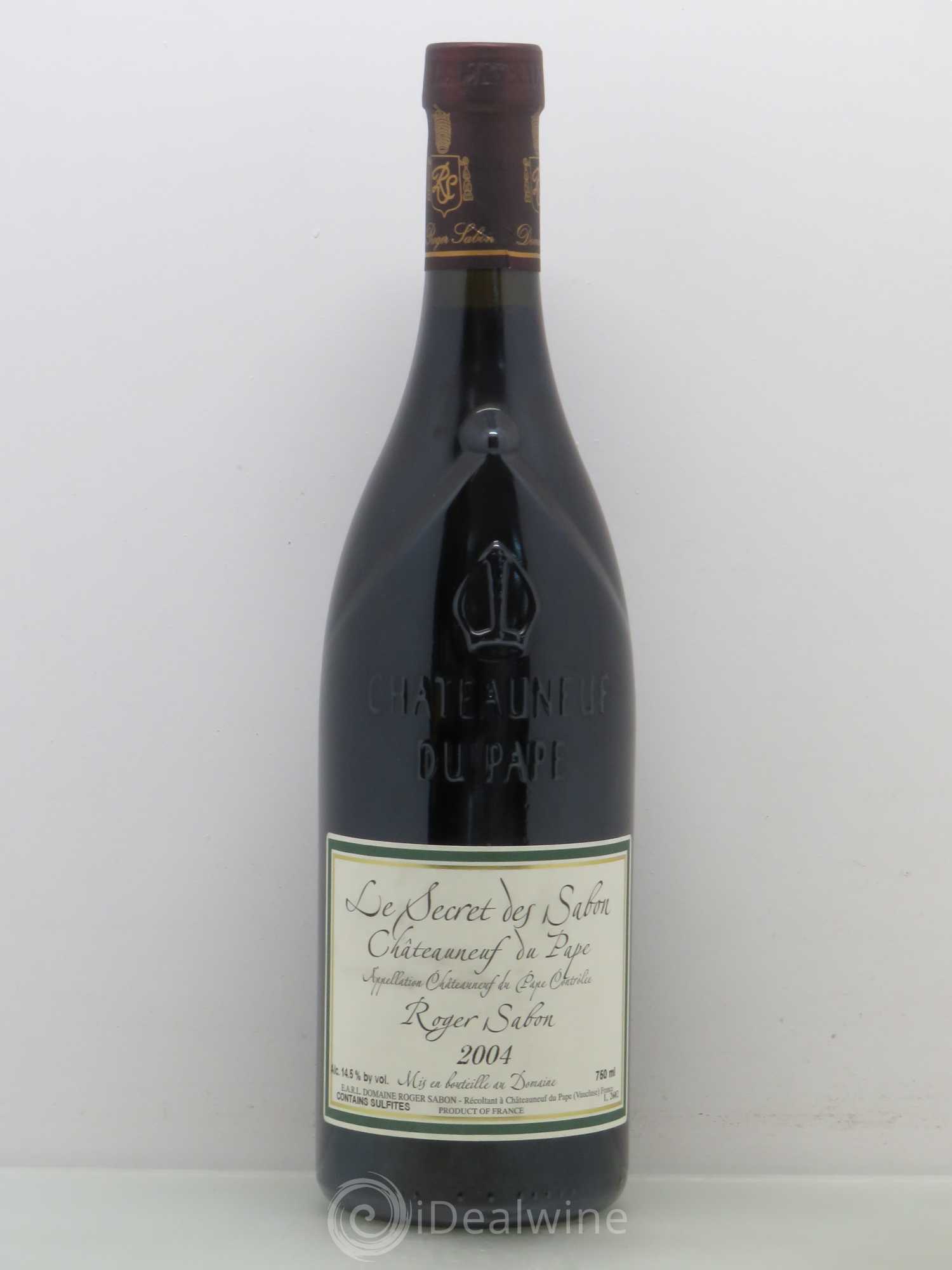 Châteauneuf-du-Pape Le Secret des Sabon Domaine Roger Sabon 2004 - Lot de 1 bouteille - 0