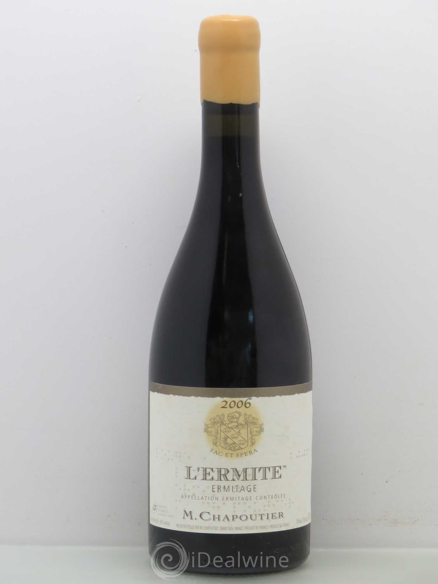 Hermitage Ermitage l'Ermite Chapoutier 2006 - Lot de 1 bouteille - 0