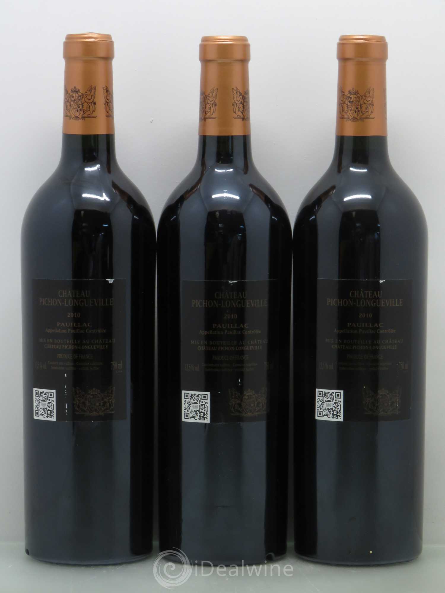 Pichon Longueville Baron 2ème Grand Cru Classé 2010 - Lot de 3 bouteilles - 1