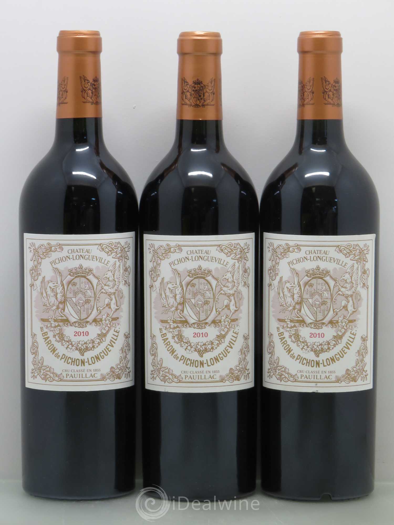 Pichon Longueville Baron 2ème Grand Cru Classé 2010 - Lot de 3 bouteilles - 0