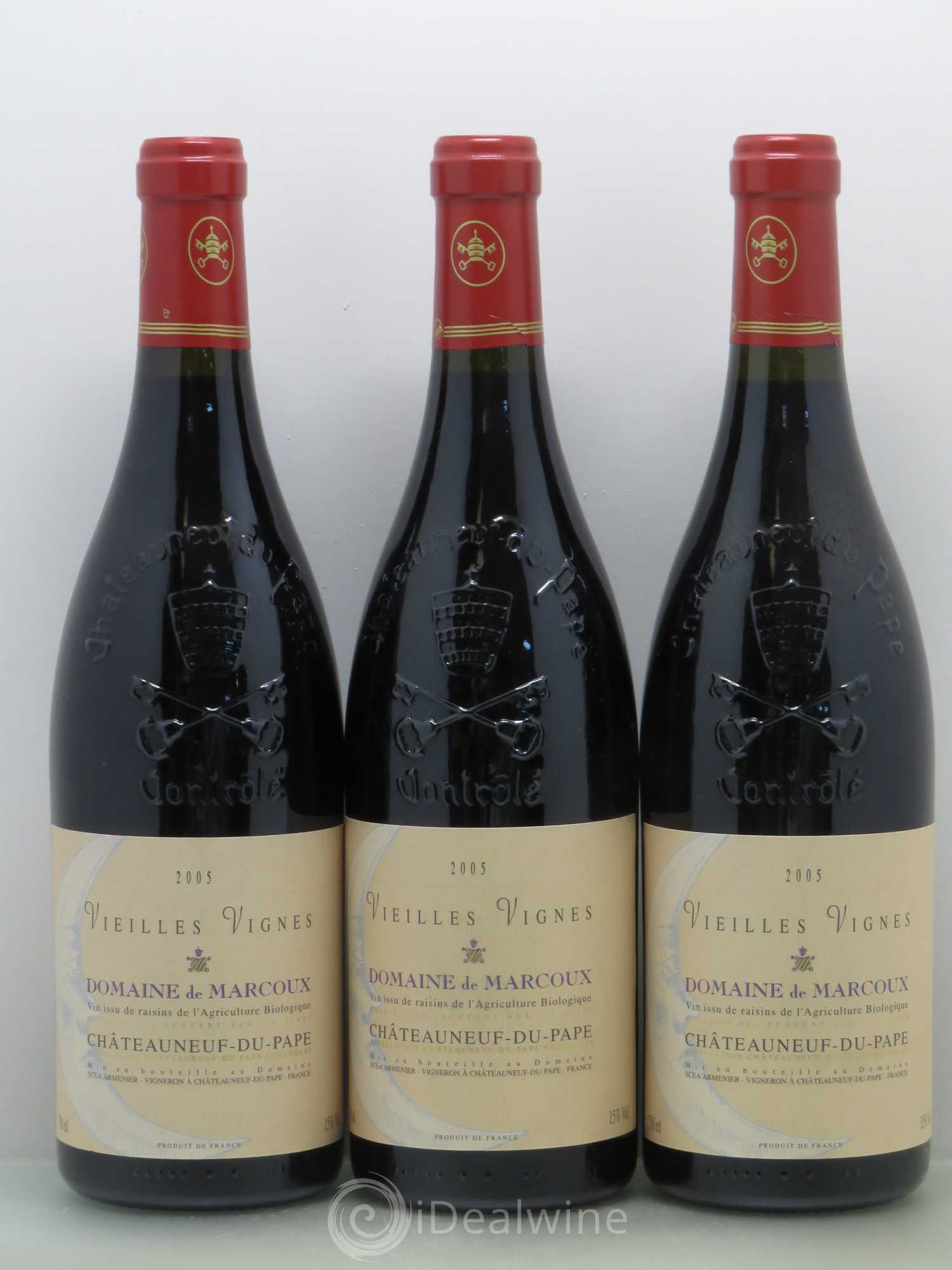 Châteauneuf-du-Pape Vieilles Vignes Marcoux (Domaine de) 2005 - Lot de 3 bouteilles - 0